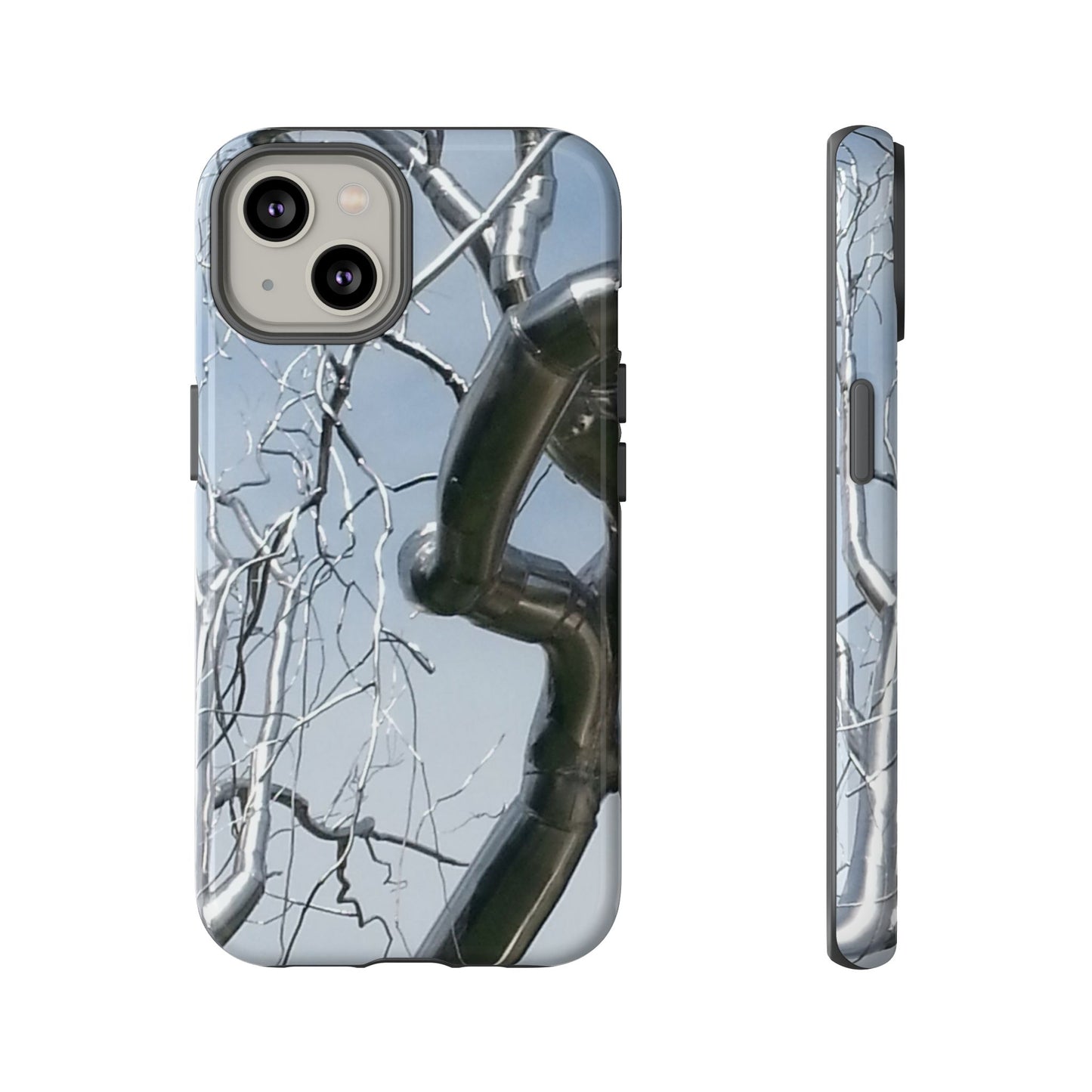 Phone Case - Durable Phone Protector with Bold Metal Nature-inspired Design