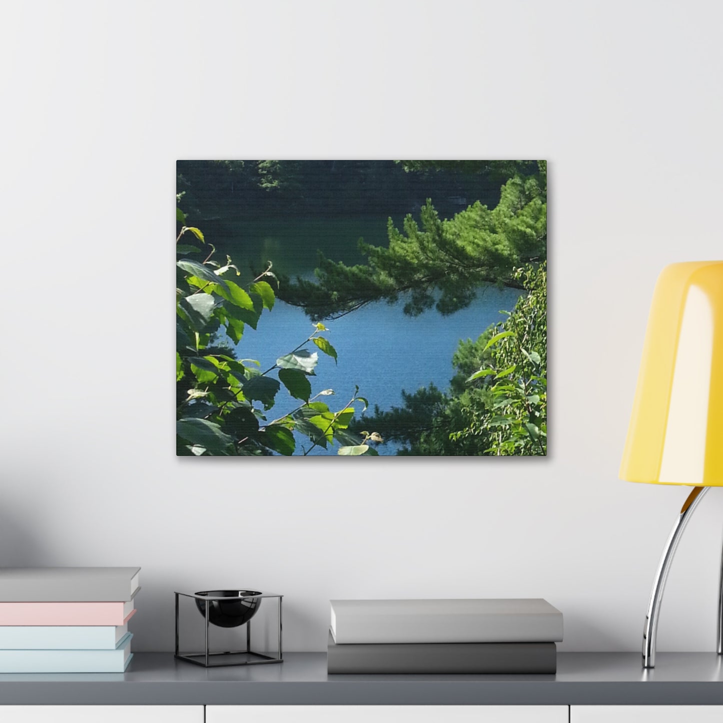 Canvas Art - Nature-inspired Overlooking the Lake