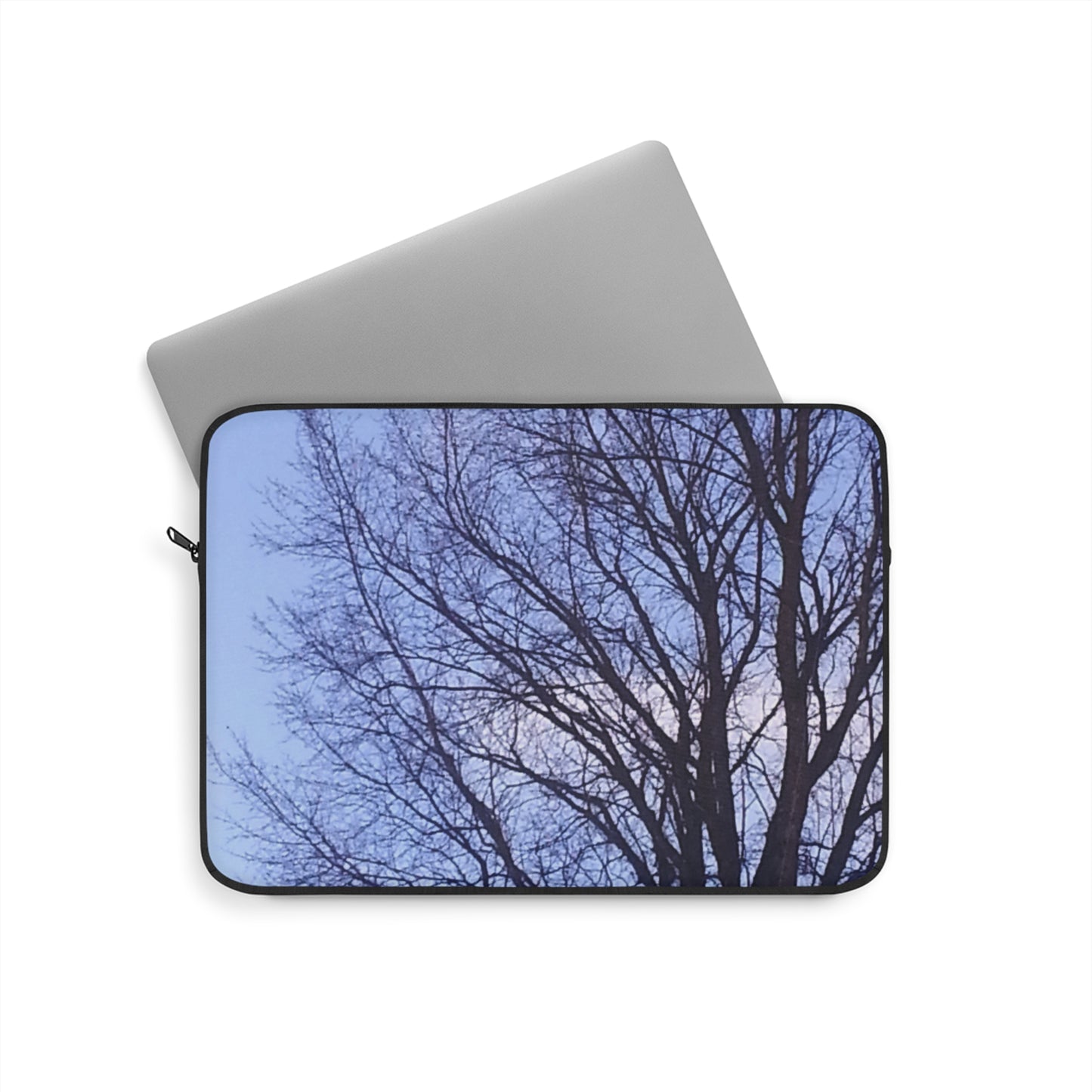 Laptop Sleeve - Photo of Tree Silhouette against Blue Sky