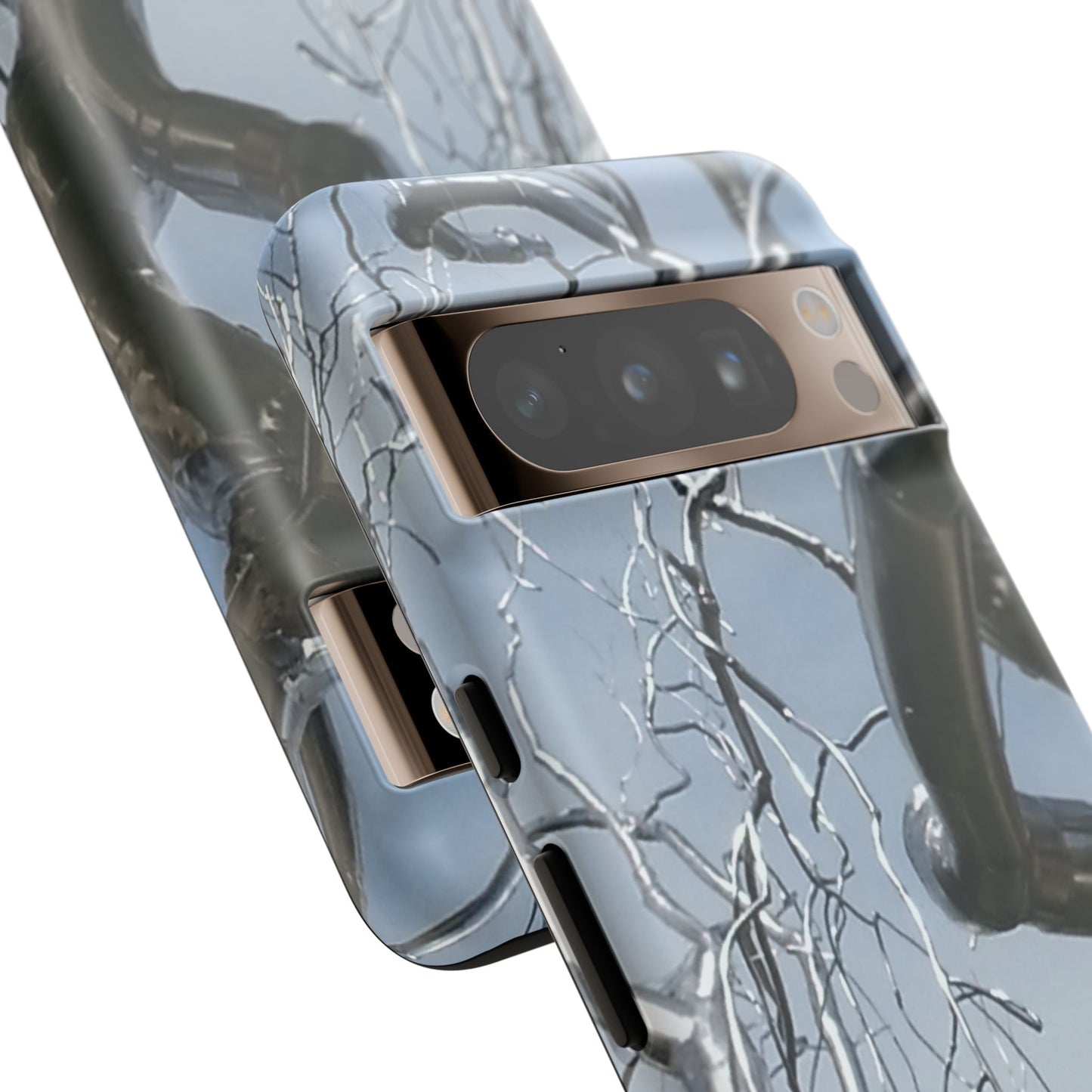 Phone Case - Durable Phone Protector with Bold Metal Nature-inspired Design