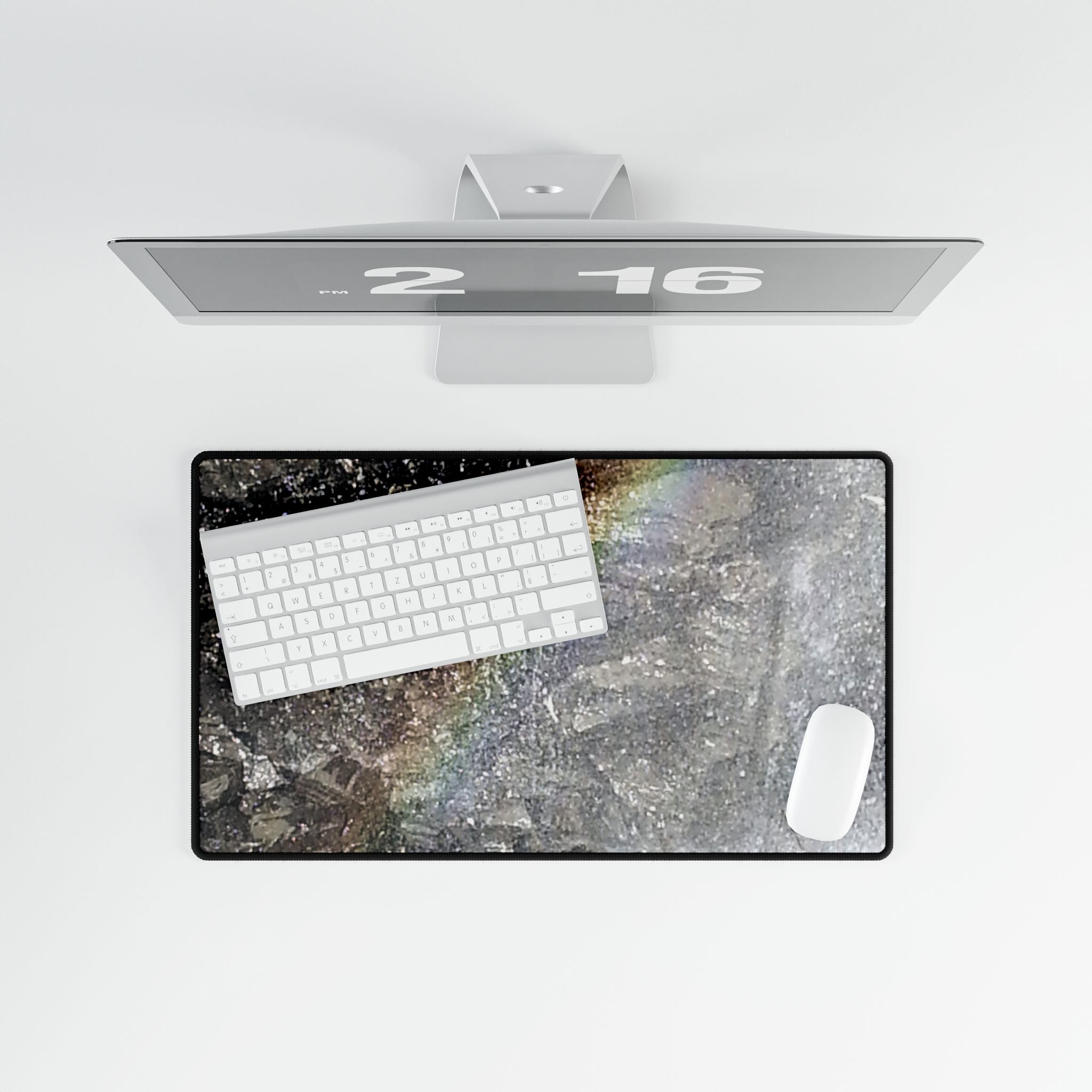 Primordial Floor | Rugged Stone Wall Desk Mat | The Rooted Collection