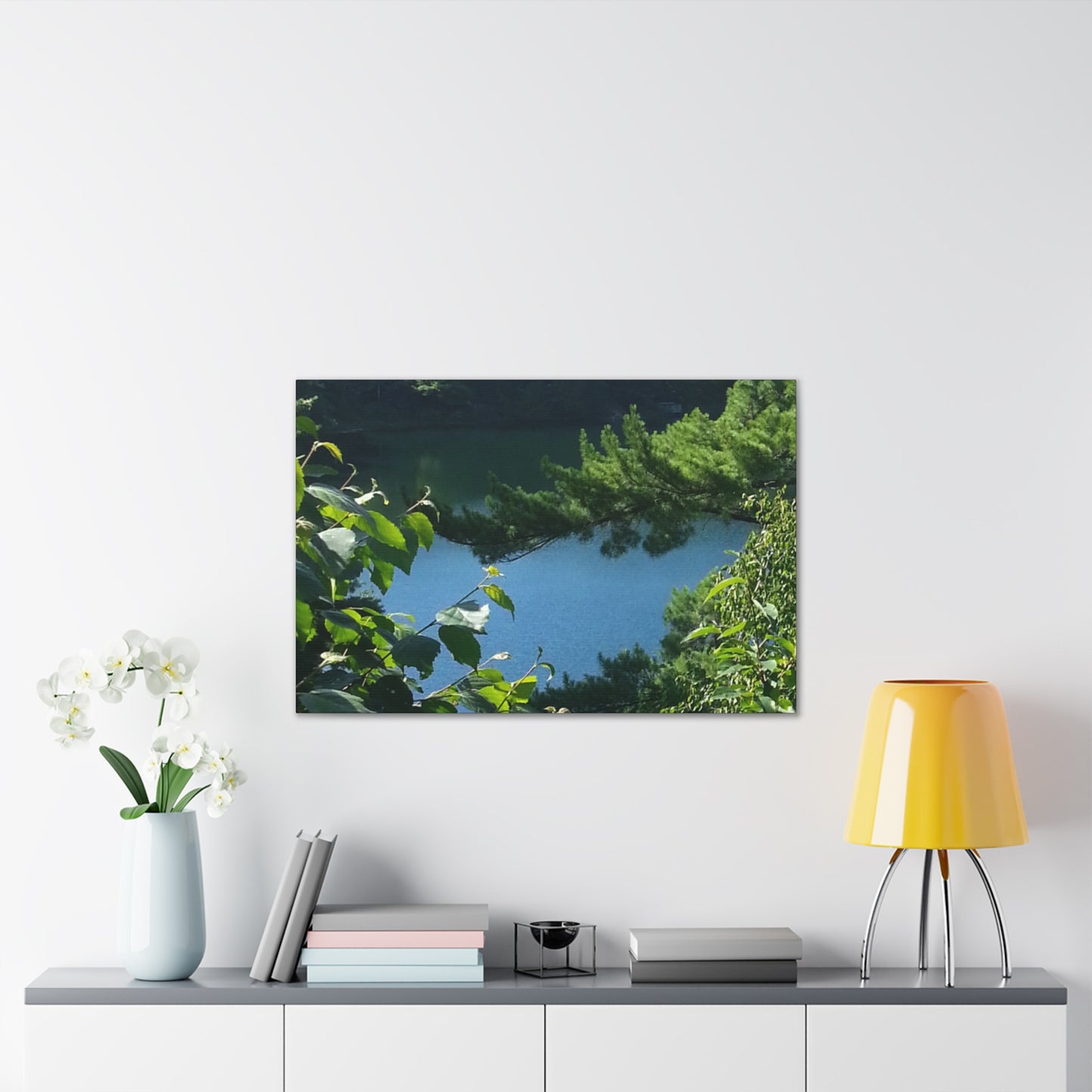 Canvas Art - Nature-inspired Overlooking the Lake