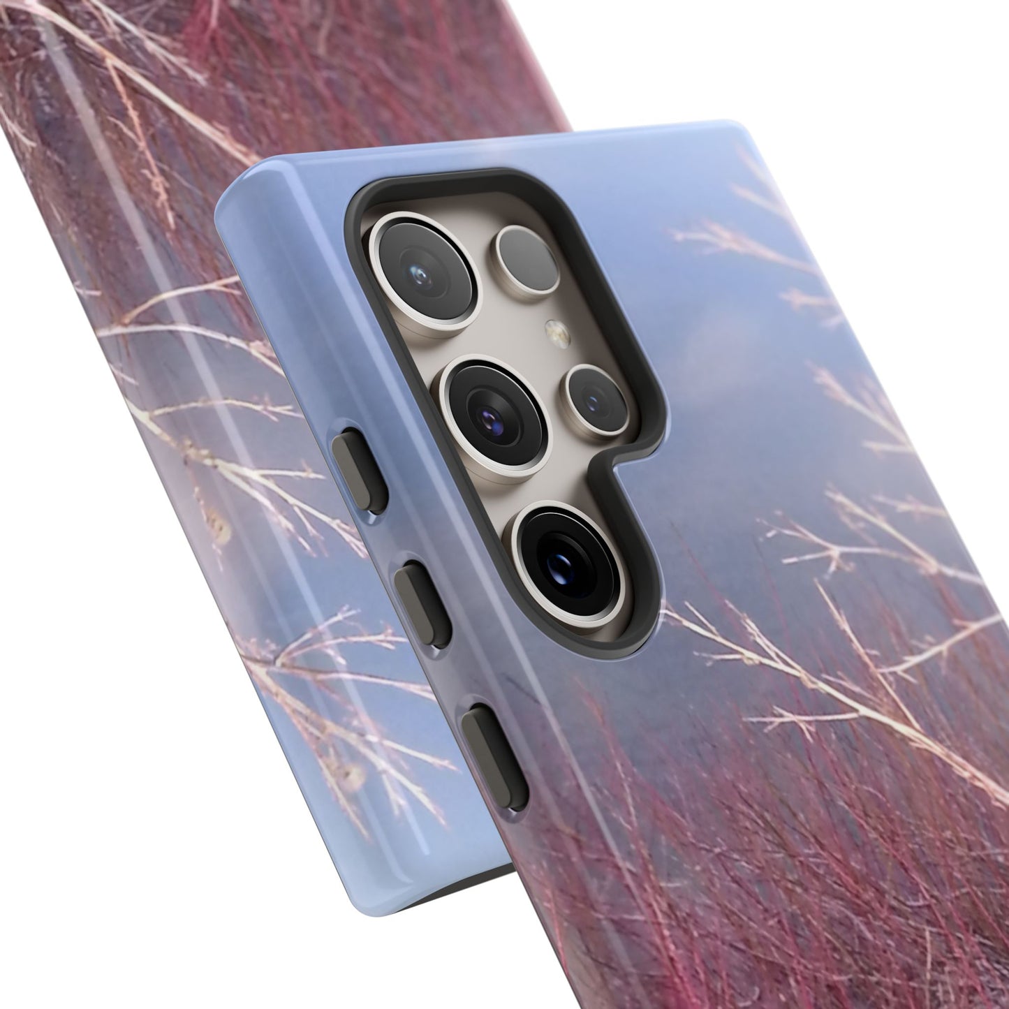 Phone Case - Nature-Inspired Winter Branches Coral Color