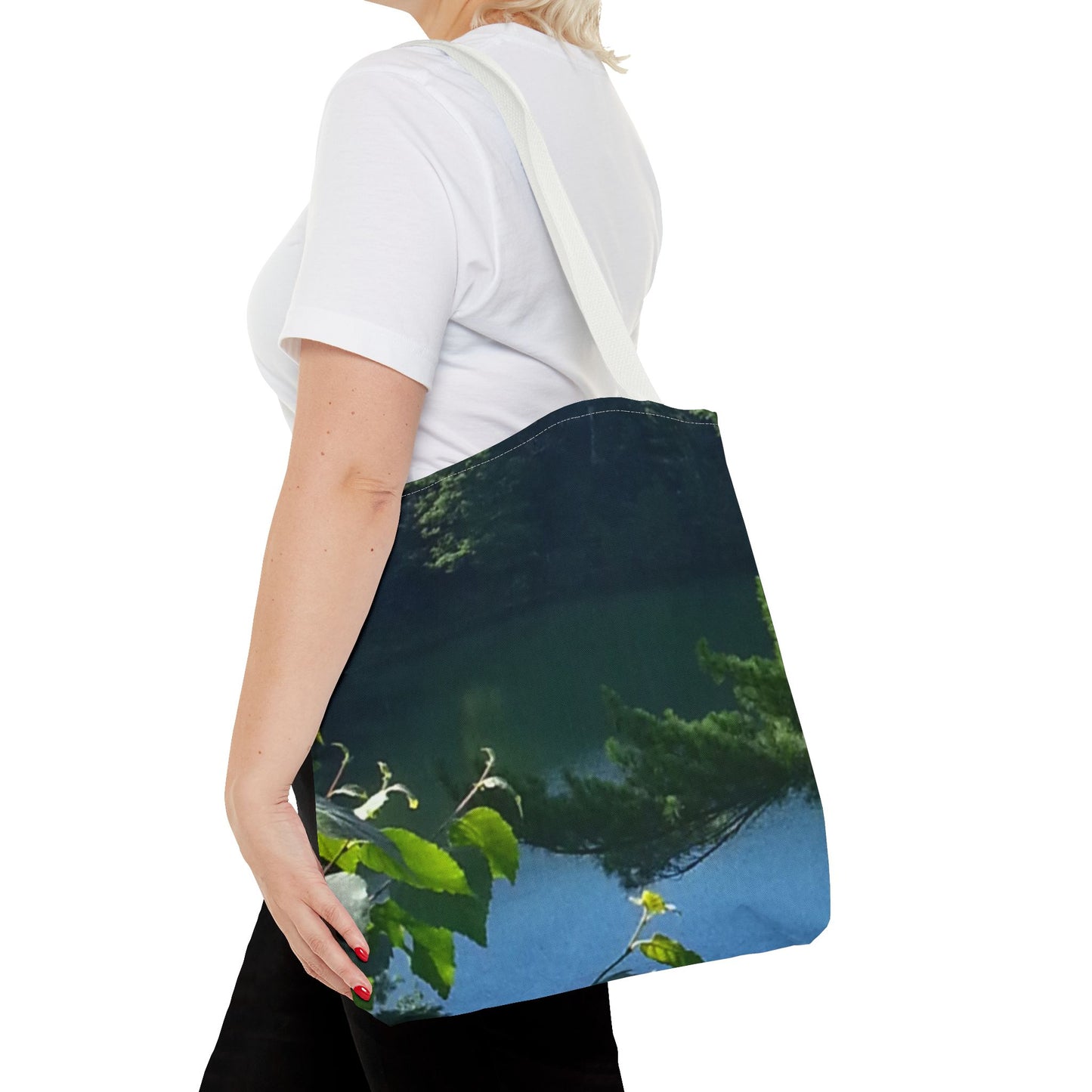 Tote Bag - Nature-inspired Looking Out at the Lake - Ideal for Outdoor Enthusiasts