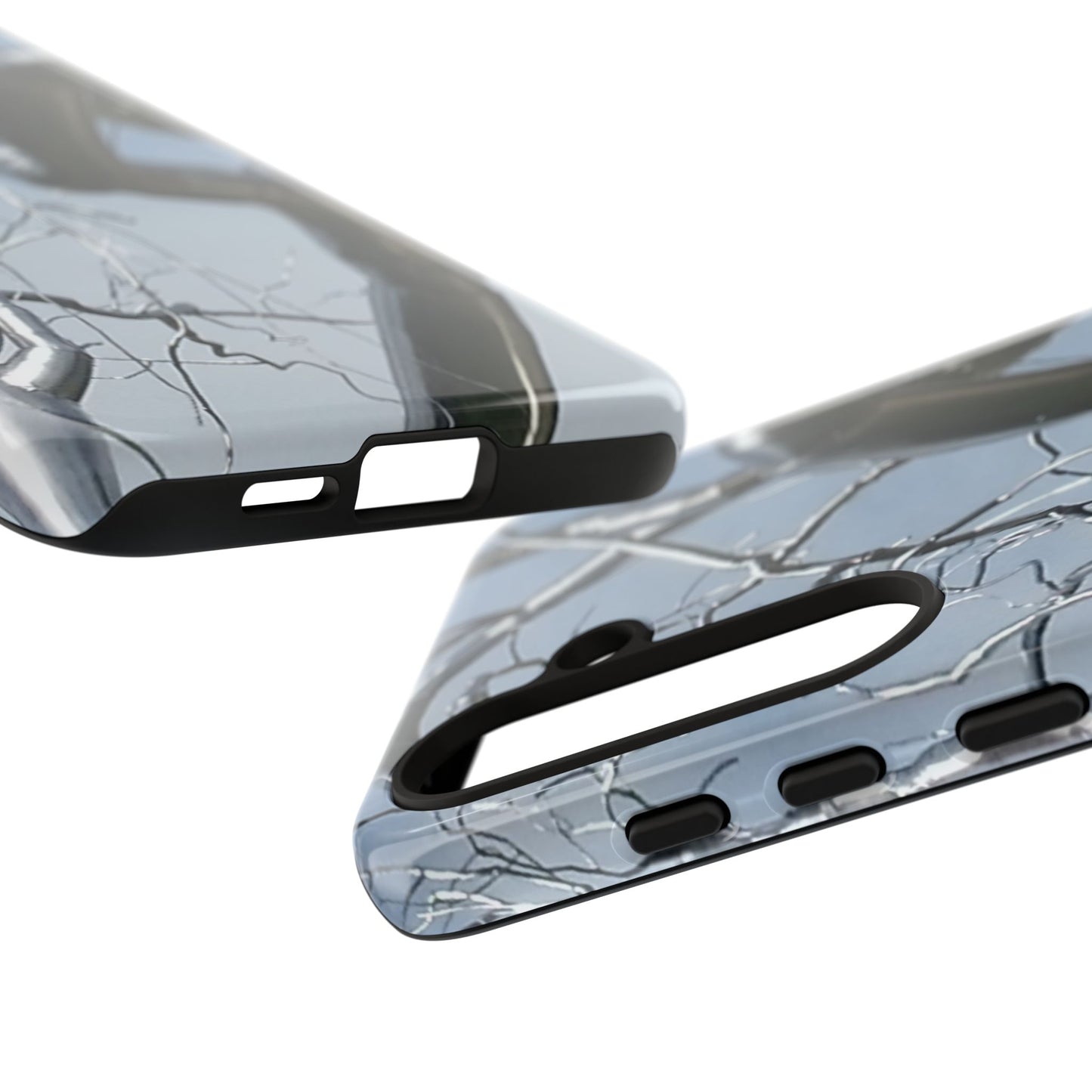 Phone Case - Durable Phone Protector with Bold Metal Nature-inspired Design