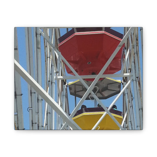 Canvas Art Colorful Ferris Wheel - Fun Wall Decor for Home and Office