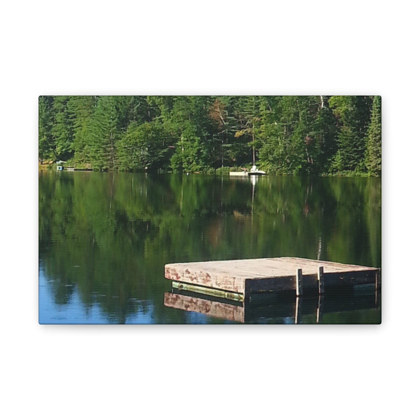 Canvas Print -Nature-Inspired  Tranquil Lakeside Reflection