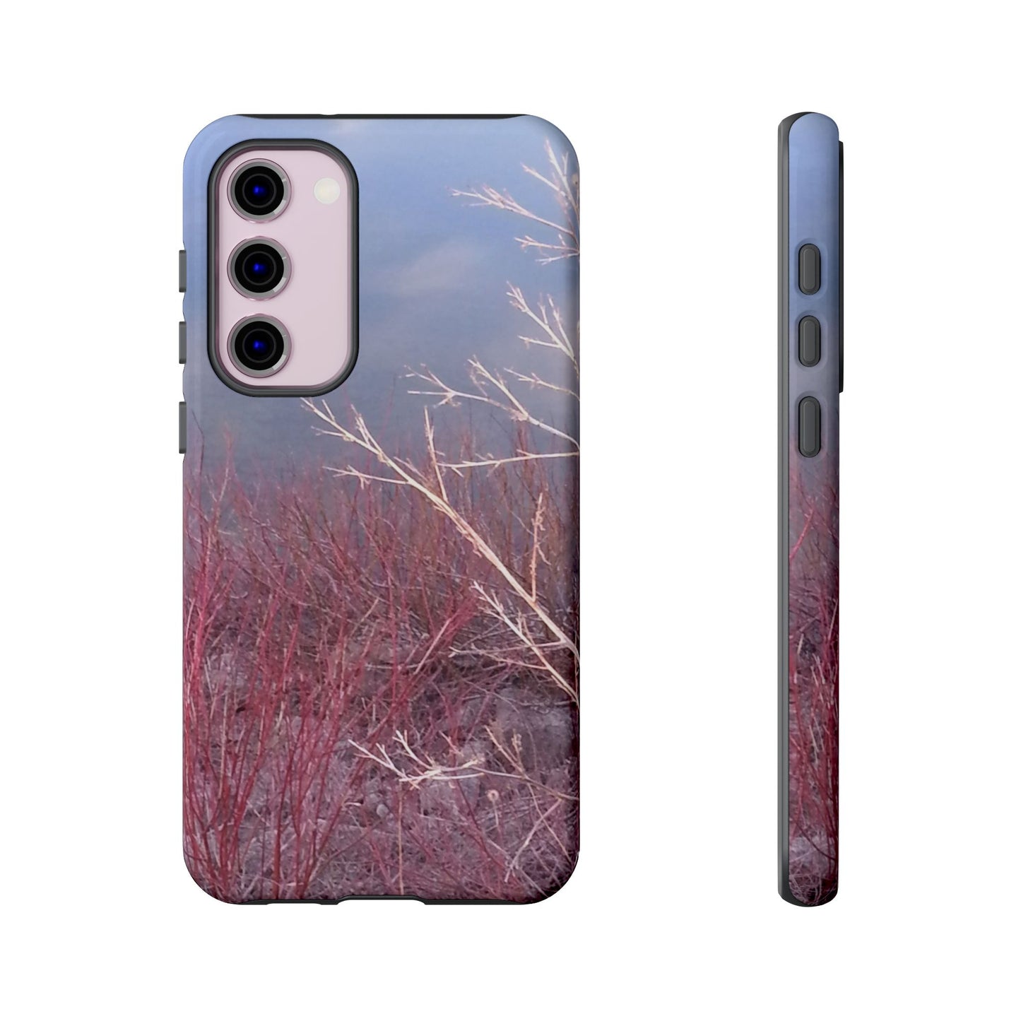 Phone Case - Nature-Inspired Winter Branches Coral Color