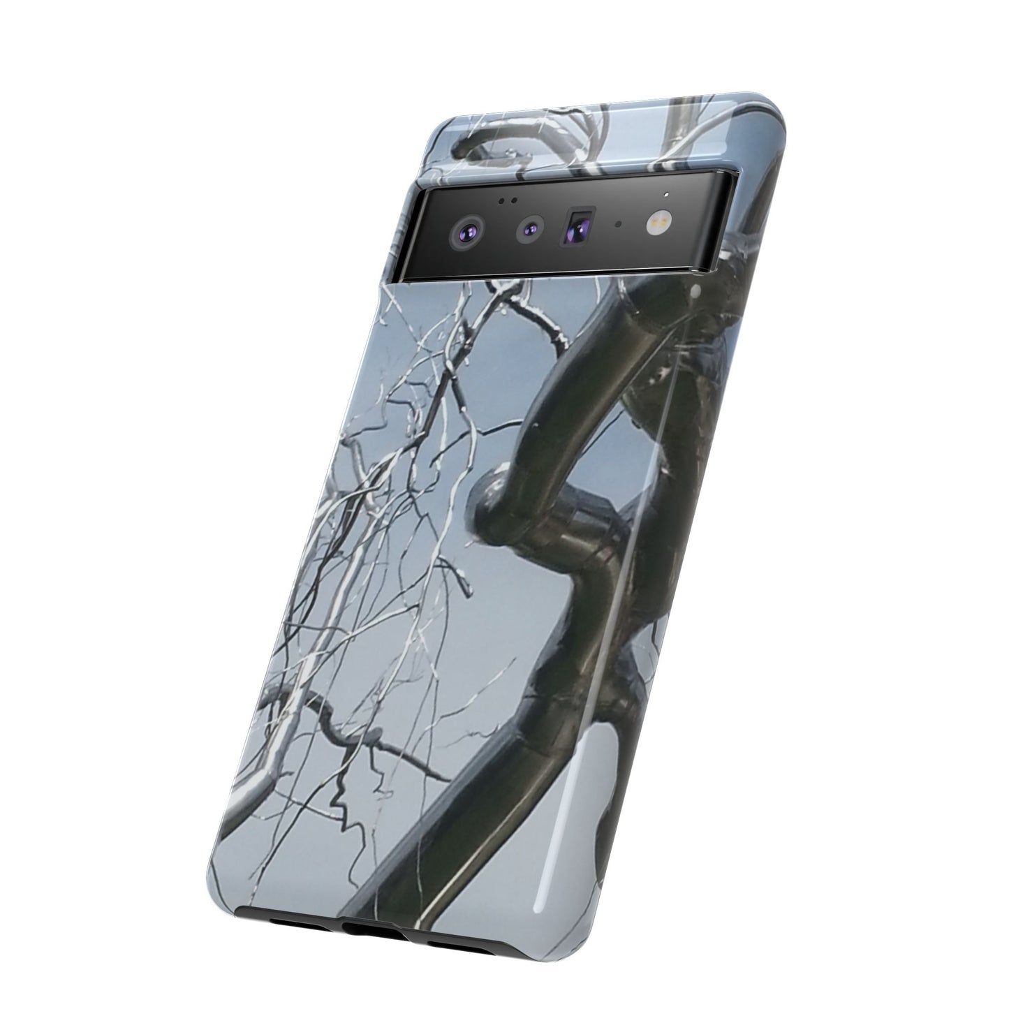 Phone Case - Durable Phone Protector with Bold Metal Nature-inspired Design