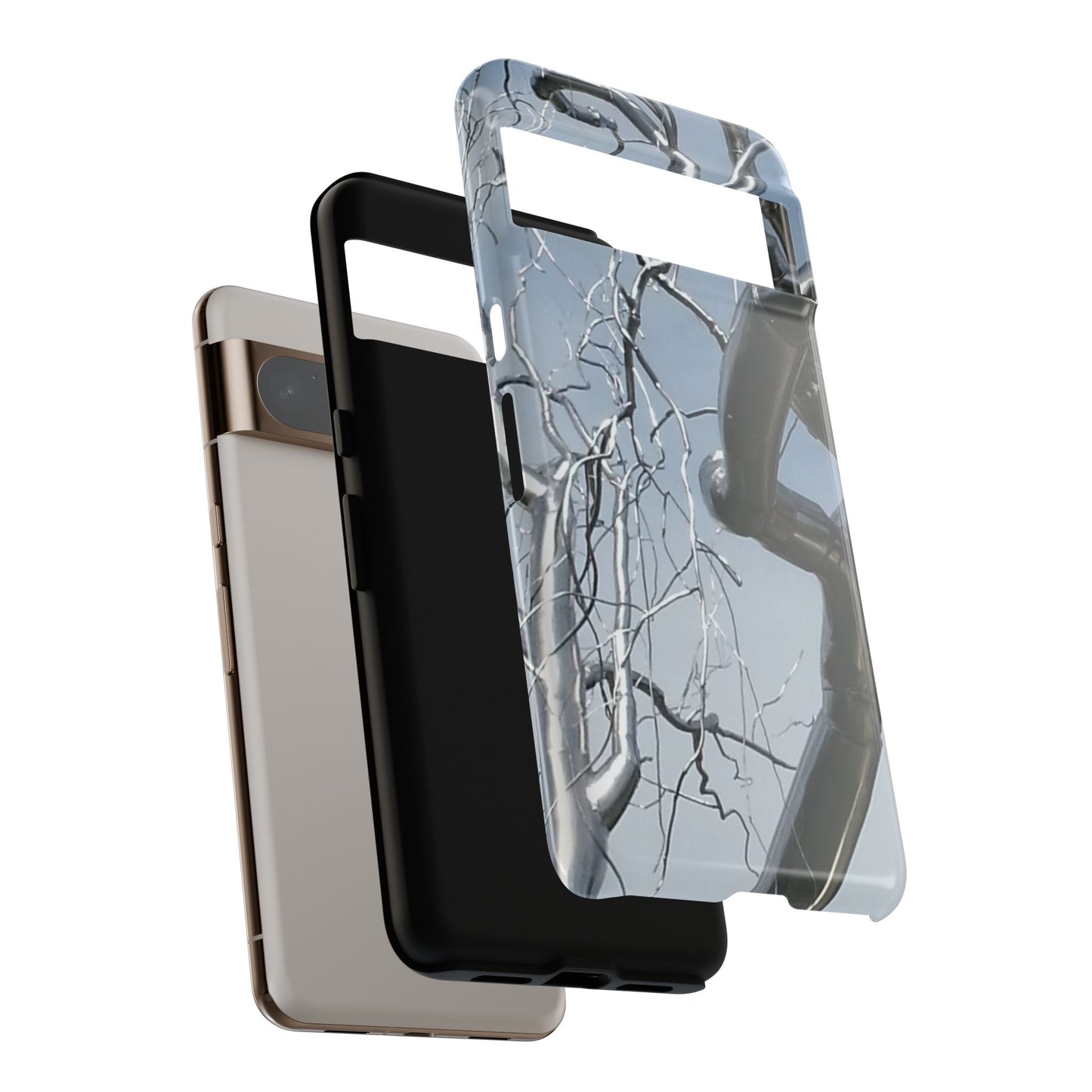 Phone Case - Durable Phone Protector with Bold Metal Nature-inspired Design