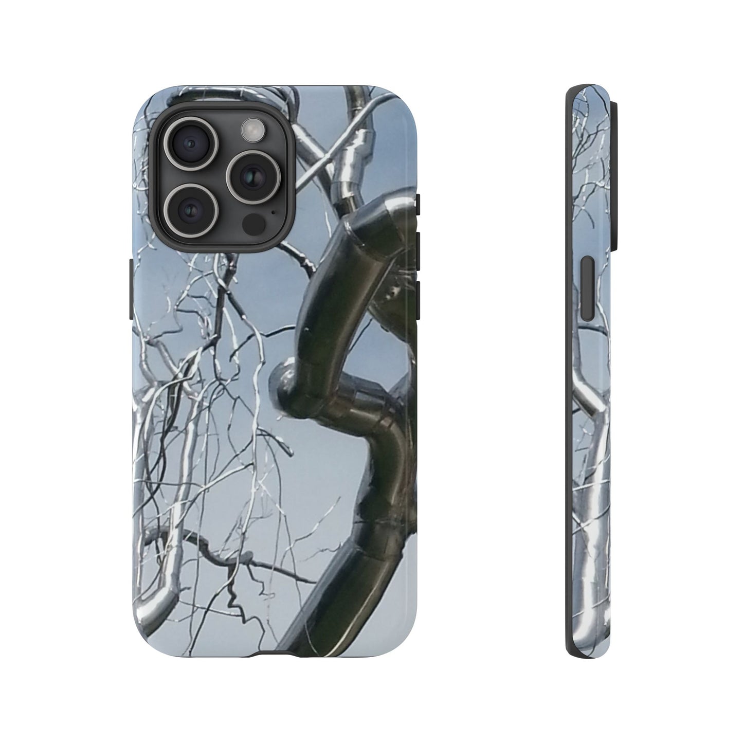 Phone Case - Durable Phone Protector with Bold Metal Nature-inspired Design