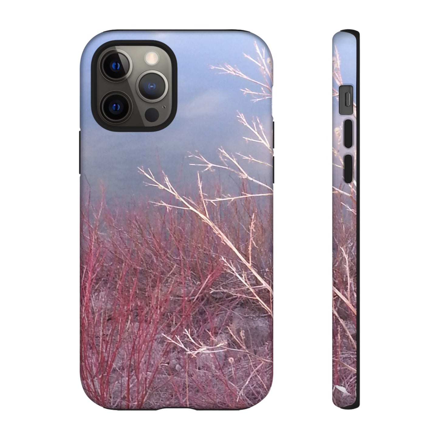 Phone Case - Nature-Inspired Winter Branches Coral Color