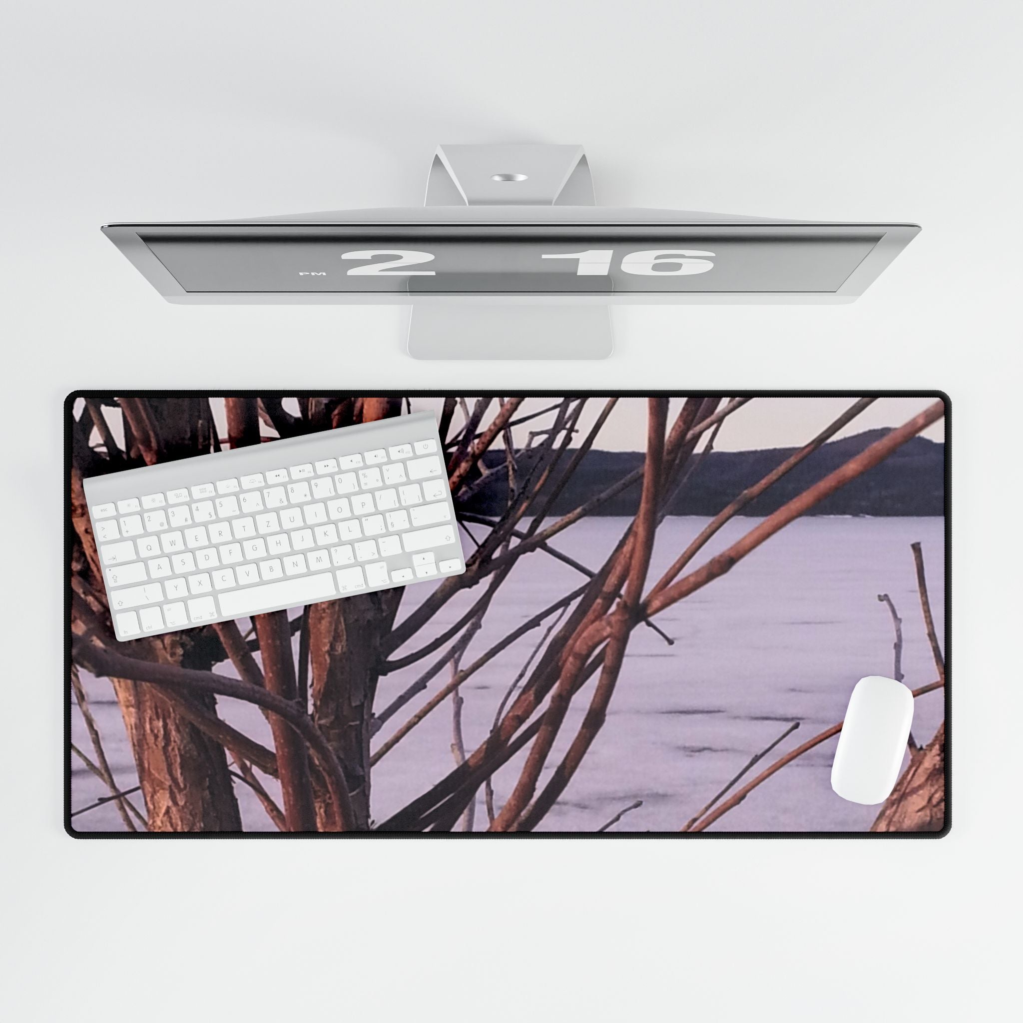 Crisp Perspective | Winter Shoreline Desk Mat | The Flow Collection