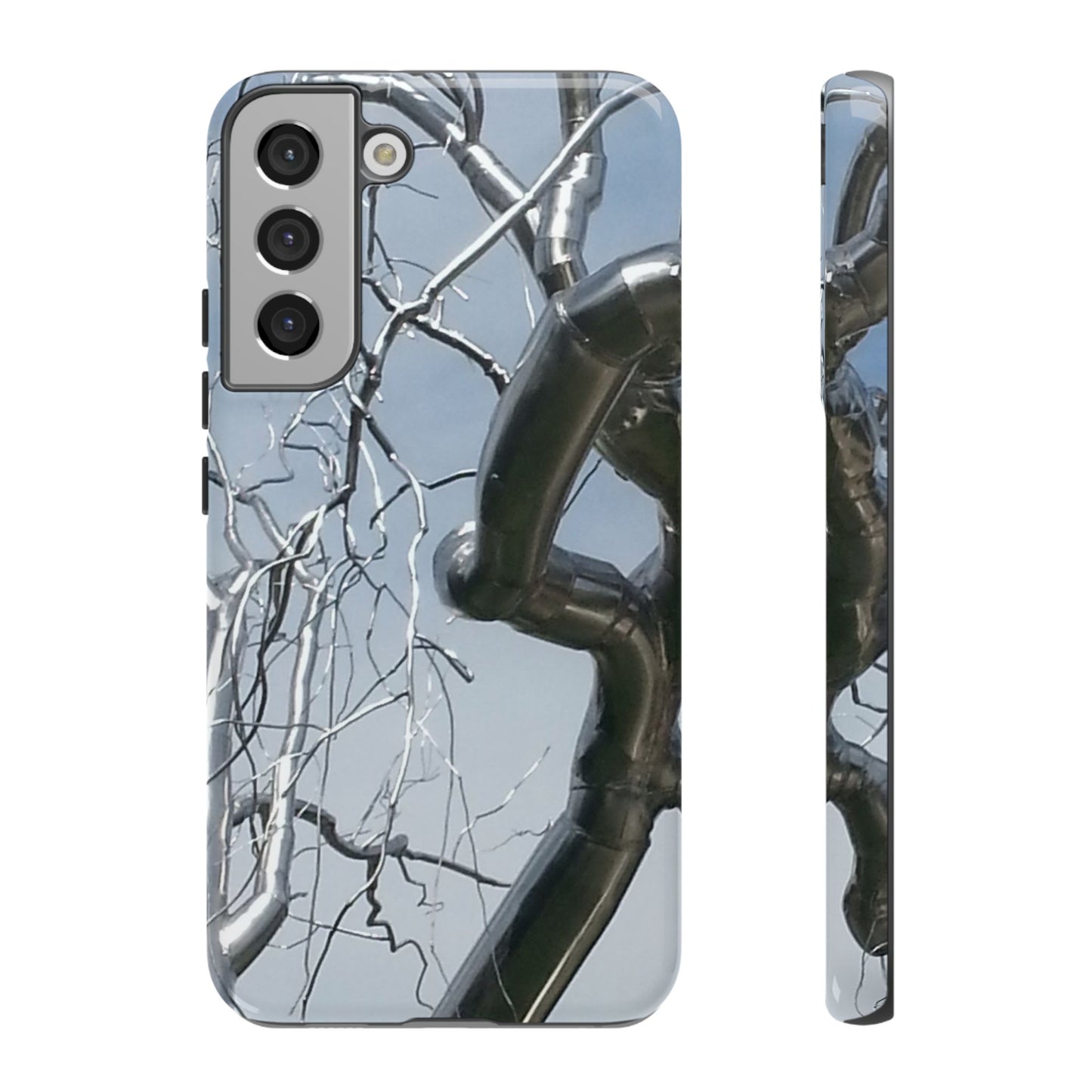 Phone Case - Durable Phone Protector with Bold Metal Nature-inspired Design