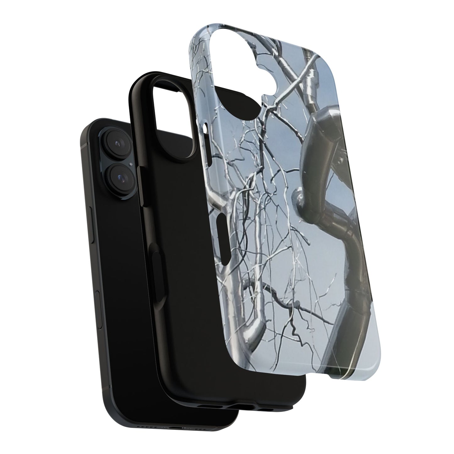 Phone Case - Durable Phone Protector with Bold Metal Nature-inspired Design