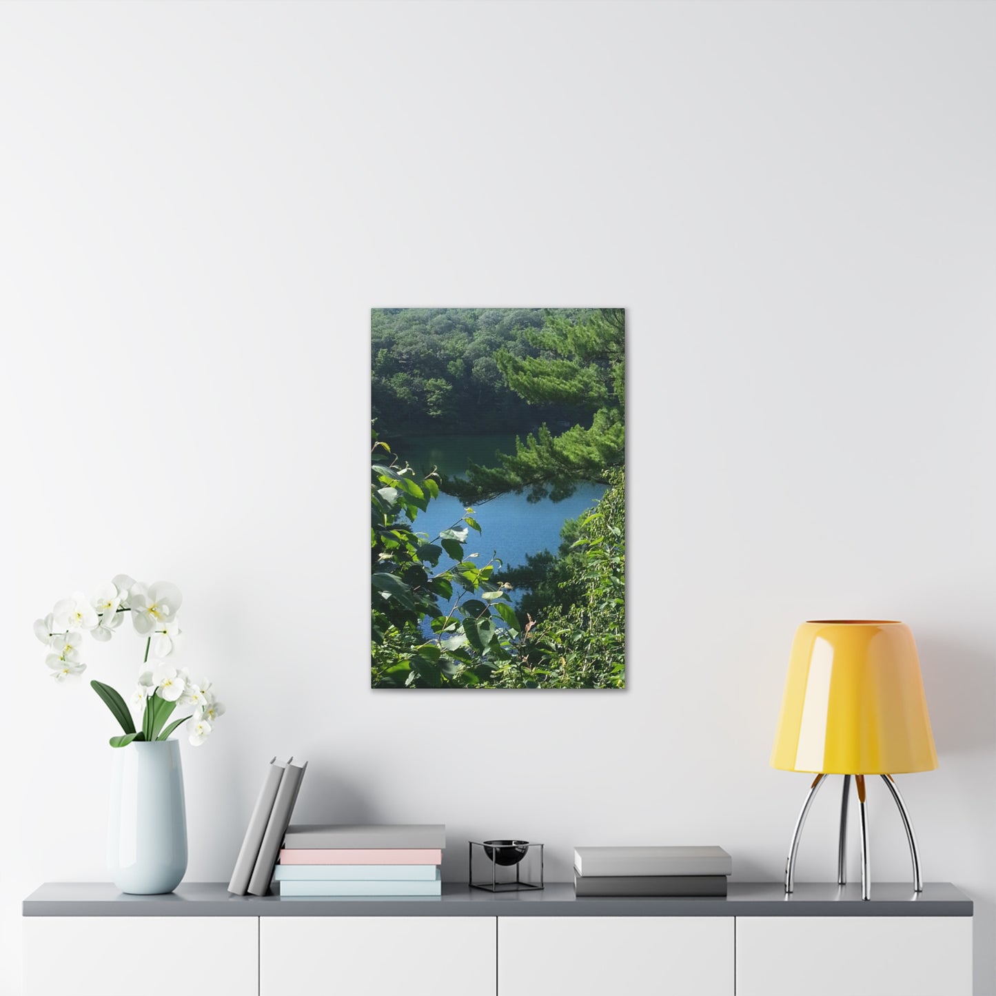 Canvas Art - Nature-inspired Overlooking the Lake