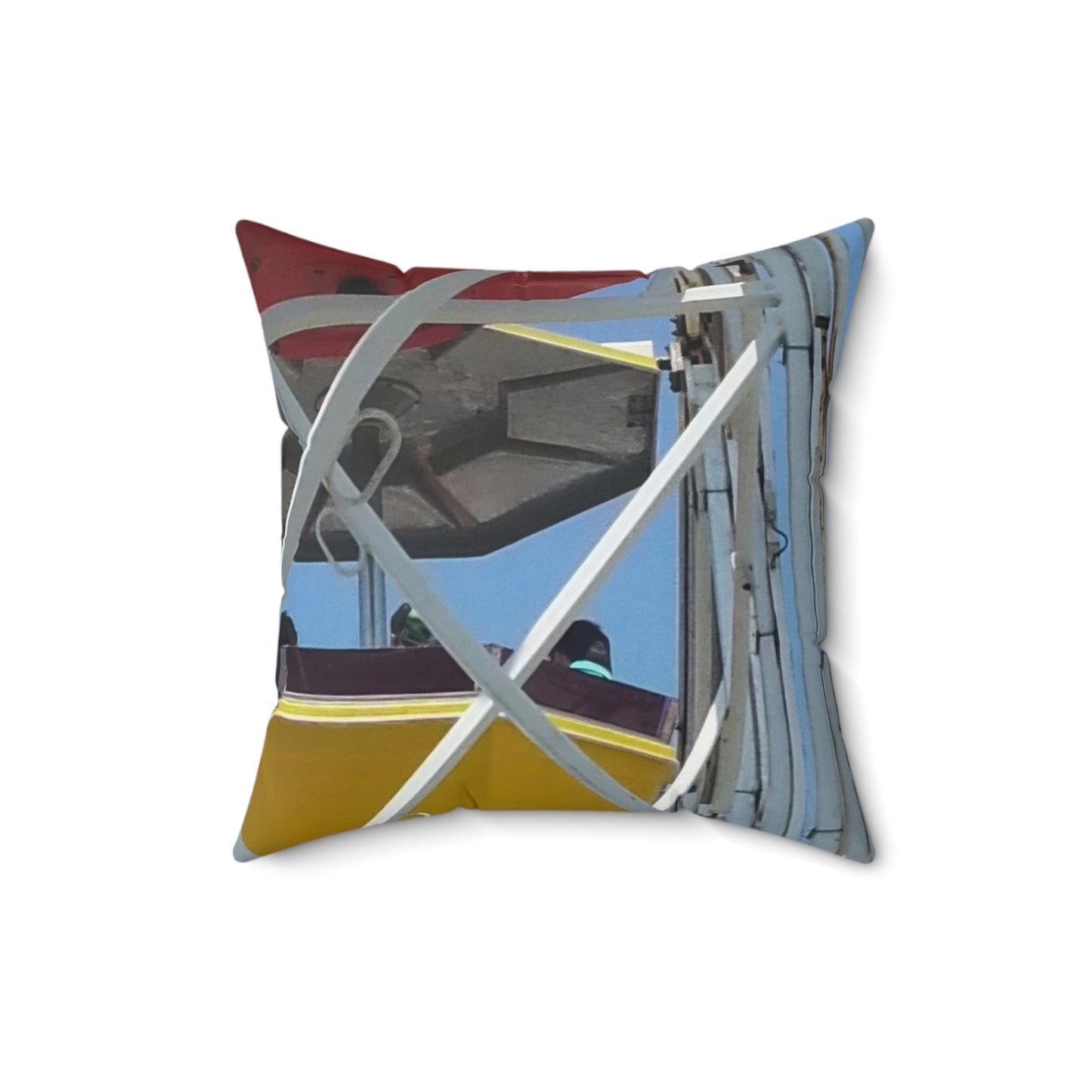 Nature-Inspired Decorative Square Pillow - #originalphotograph of the #ferriswheel at the Santa Monica Pier