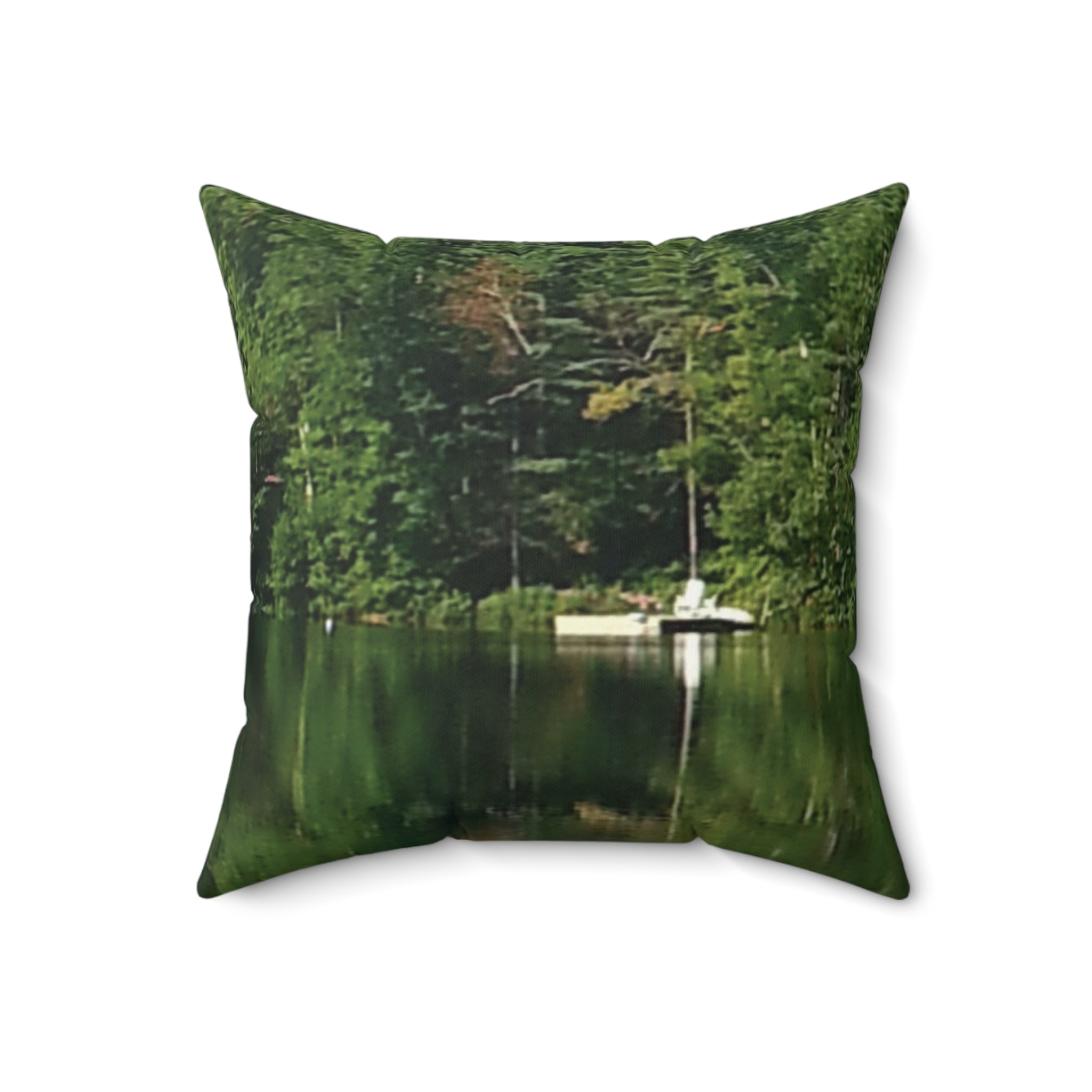 Soft Sanctuary | Serene Waterside Reflection Pillow | The Nurture Collection