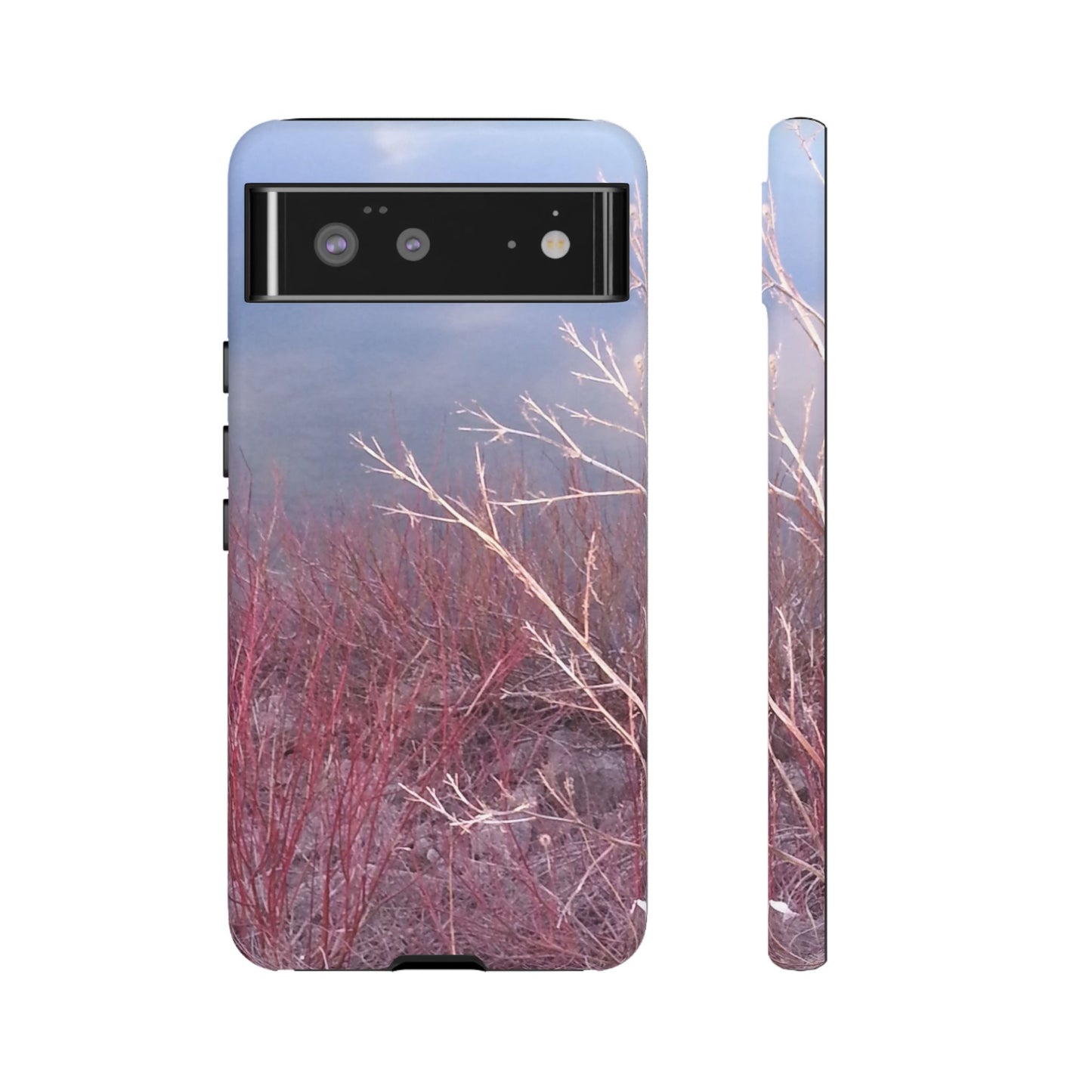 Phone Case - Nature-Inspired Winter Branches Coral Color