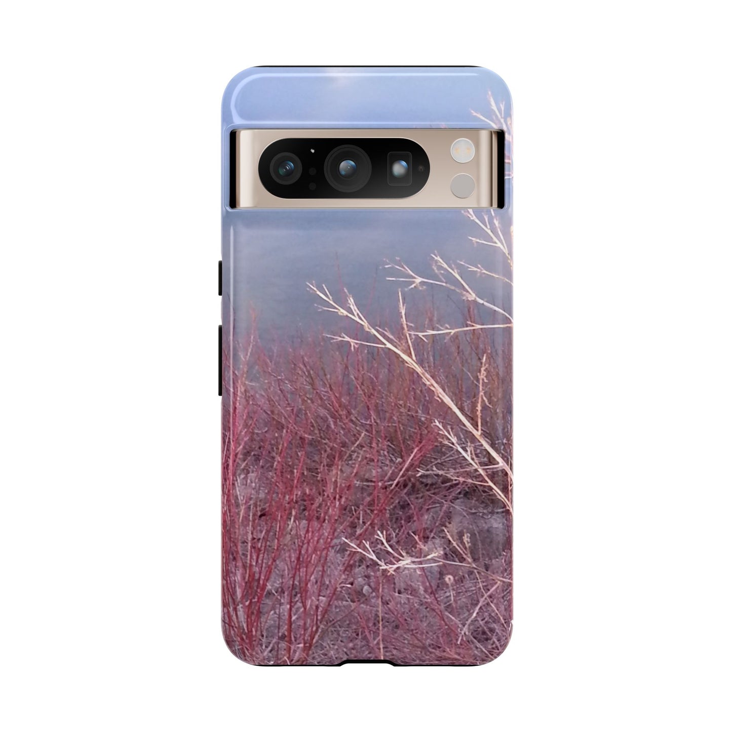 Phone Case - Nature-Inspired Winter Branches Coral Color