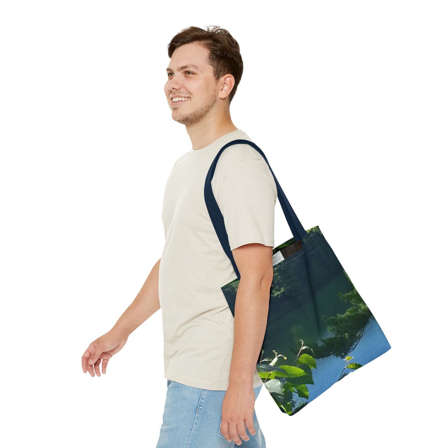 Tote Bag - Nature-inspired Looking Out at the Lake - Ideal for Outdoor Enthusiasts