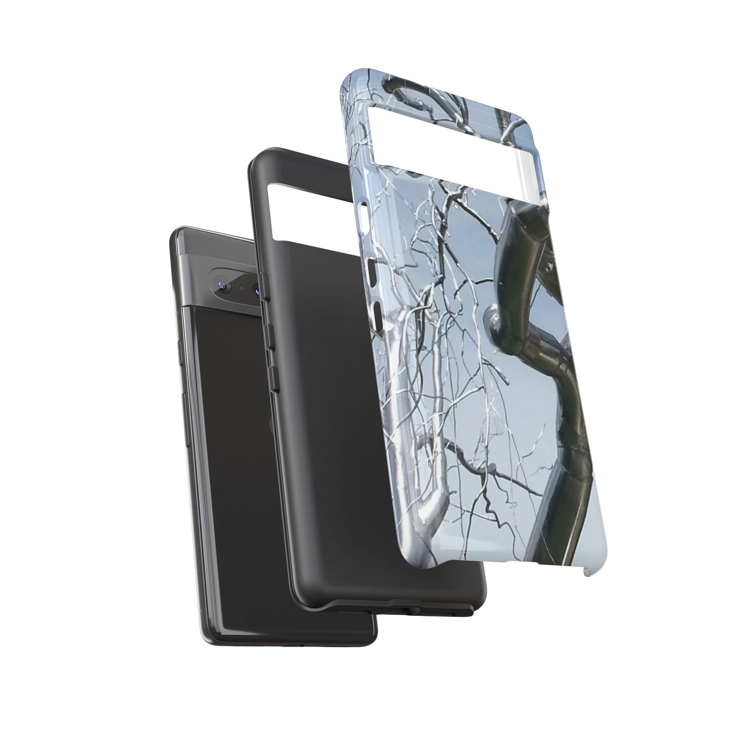 Phone Case - Durable Phone Protector with Bold Metal Nature-inspired Design