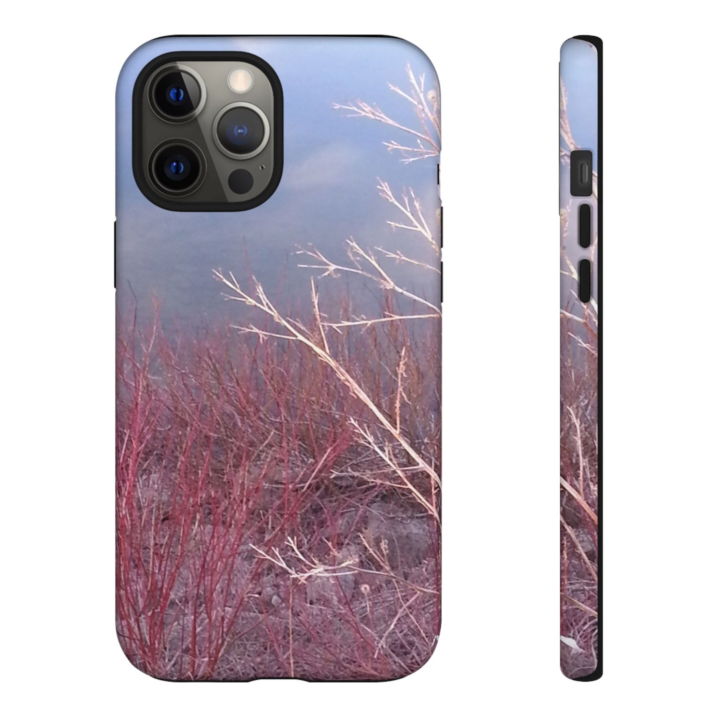 Phone Case - Nature-Inspired Winter Branches Coral Color