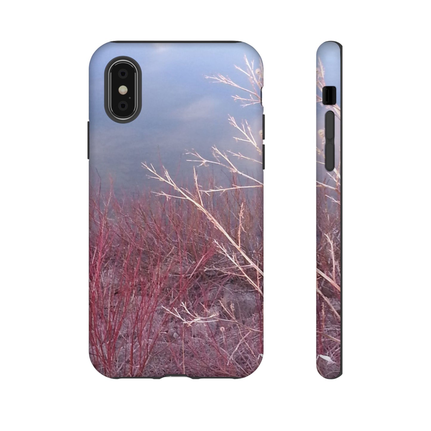 Phone Case - Nature-Inspired Winter Branches Coral Color