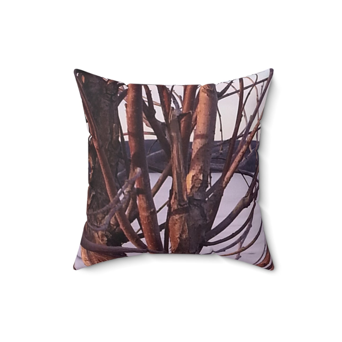 Pillow Nature-Inspired - Branches in Winter - Cozy Home Decor Accessory