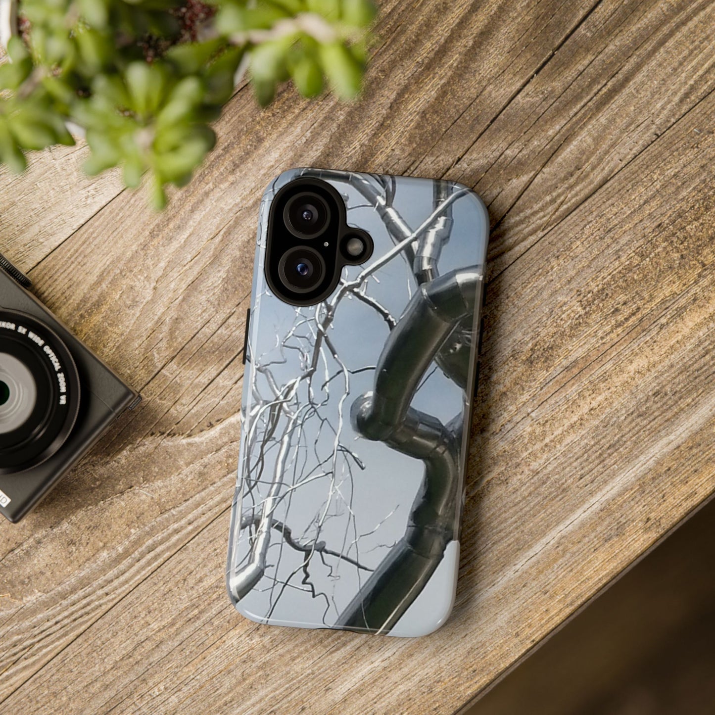 Phone Case - Durable Phone Protector with Bold Metal Nature-inspired Design