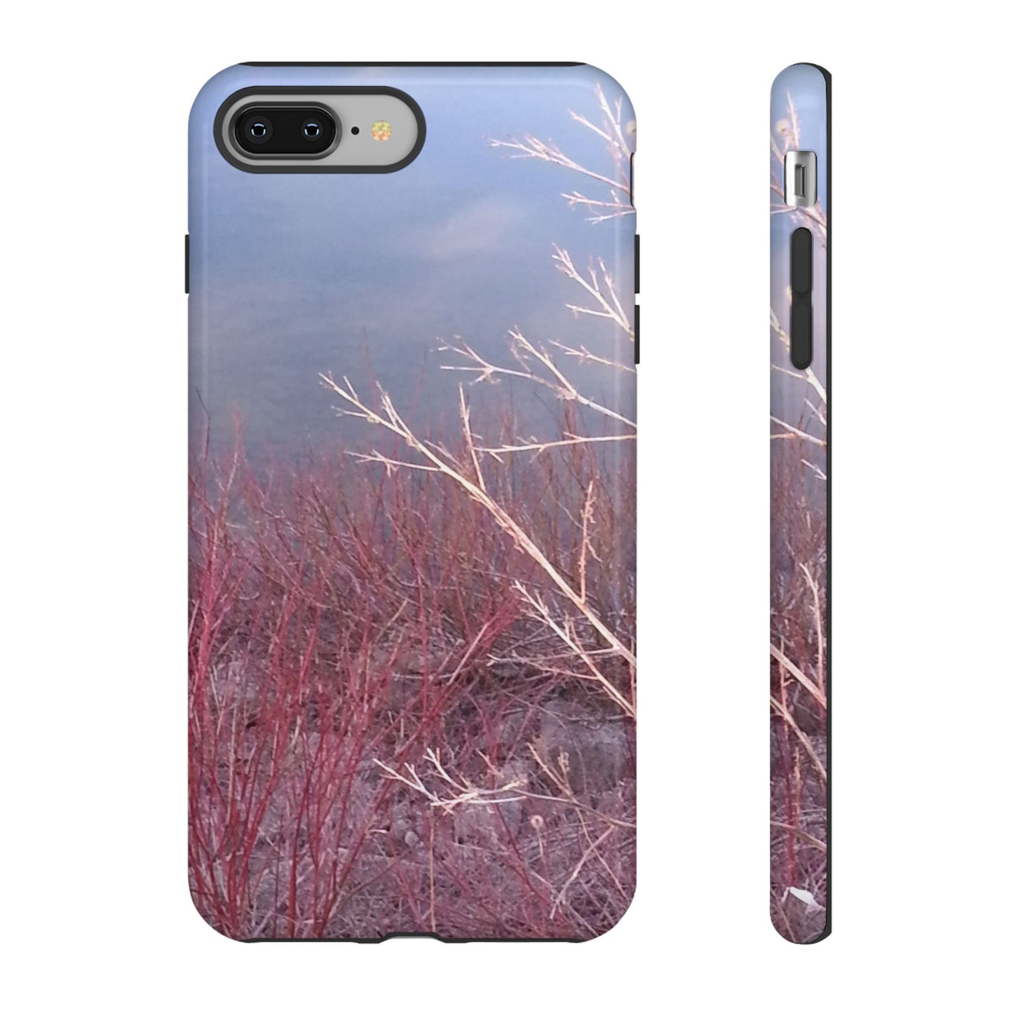 Phone Case - Nature-Inspired Winter Branches Coral Color