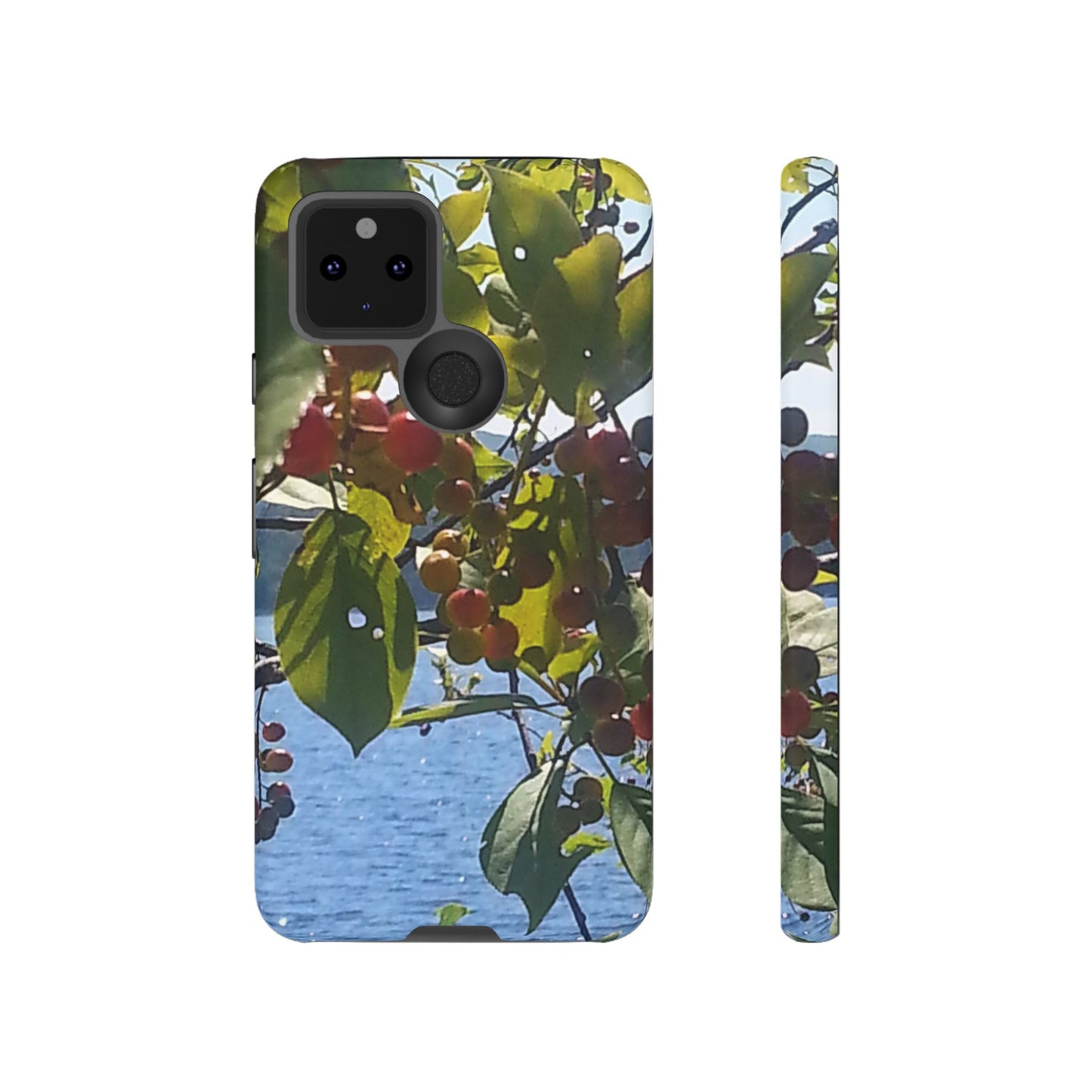 Phone Case - Nature-Inspired  - Vibrant Berry & Water Design