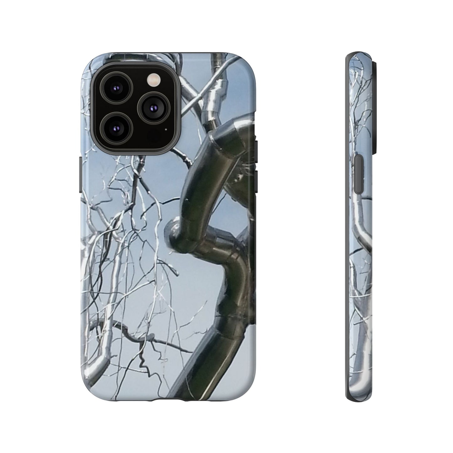 Phone Case - Durable Phone Protector with Bold Metal Nature-inspired Design