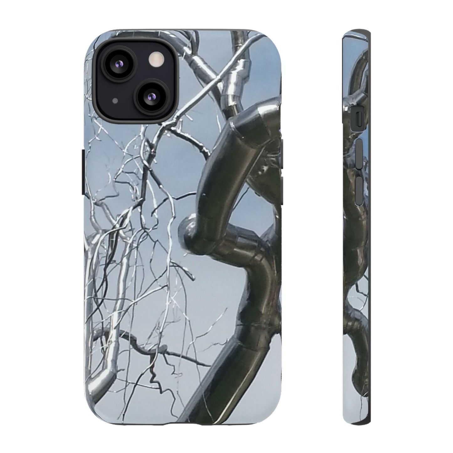 Phone Case - Durable Phone Protector with Bold Metal Nature-inspired Design