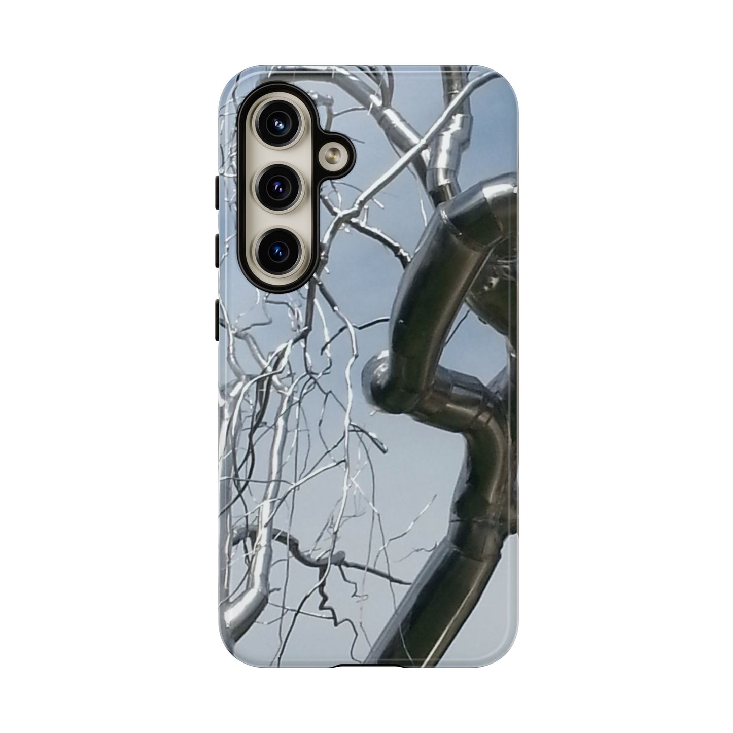 Phone Case - Durable Phone Protector with Bold Metal Nature-inspired Design