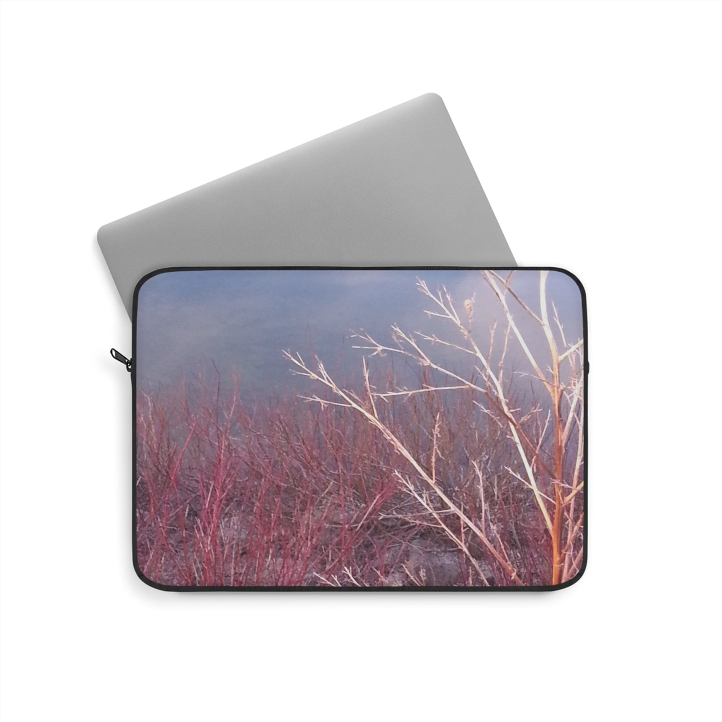 Laptop Sleeve - Unphotoshopped Photo of Branches at Sunset