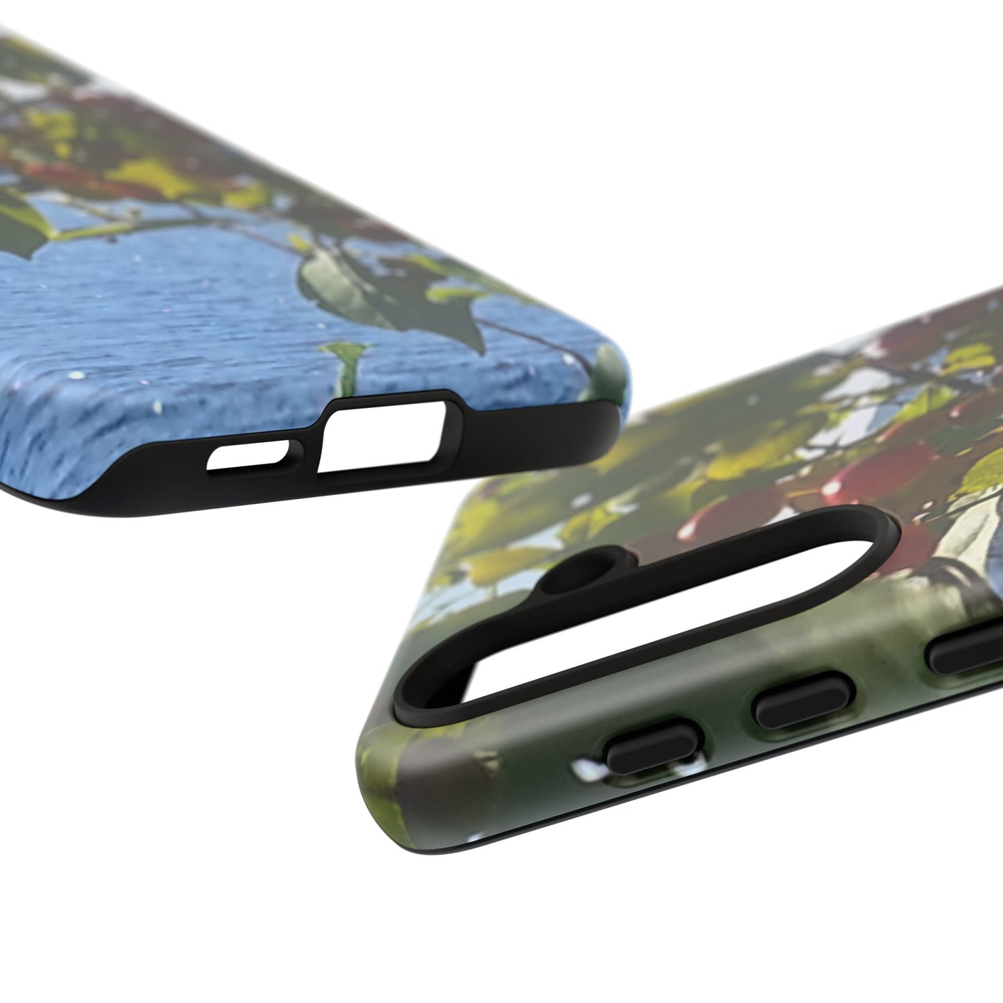 Phone Case - Nature-Inspired  - Vibrant Berry & Water Design