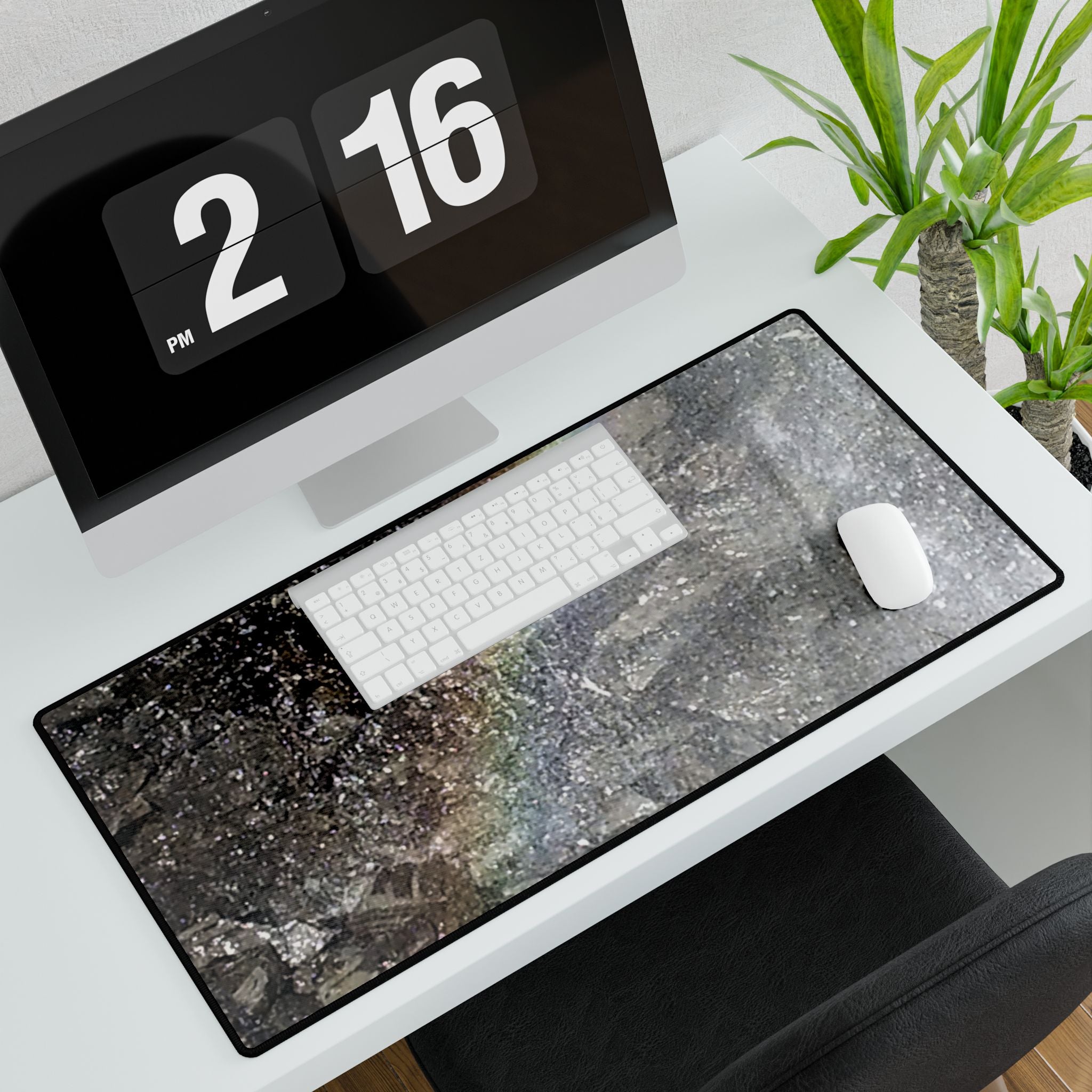 Primordial Floor | Rugged Stone Wall Desk Mat | The Rooted Collection