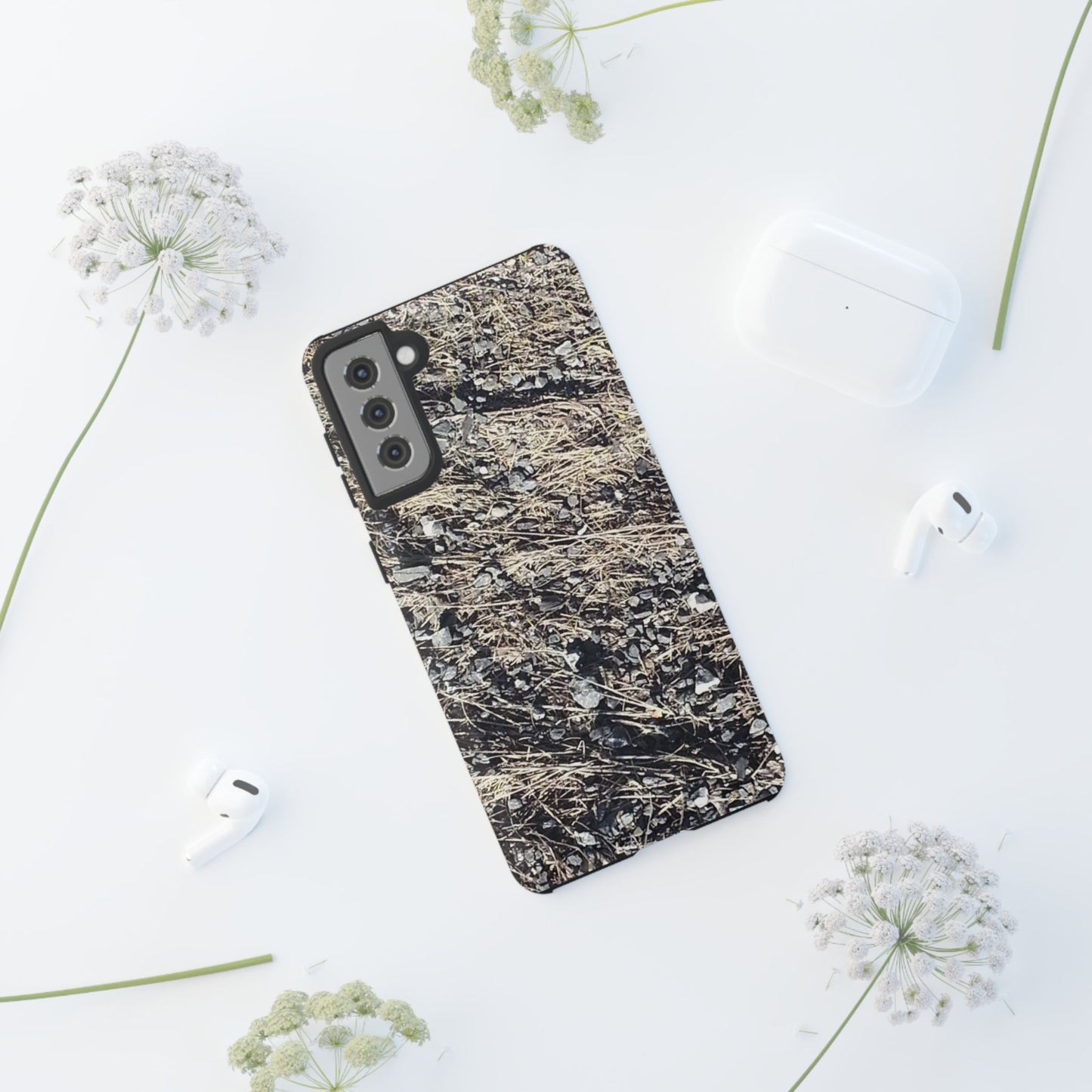 Phone Case -  Nature-Inspired Stone Bed Design for Outdoor Enthusiasts