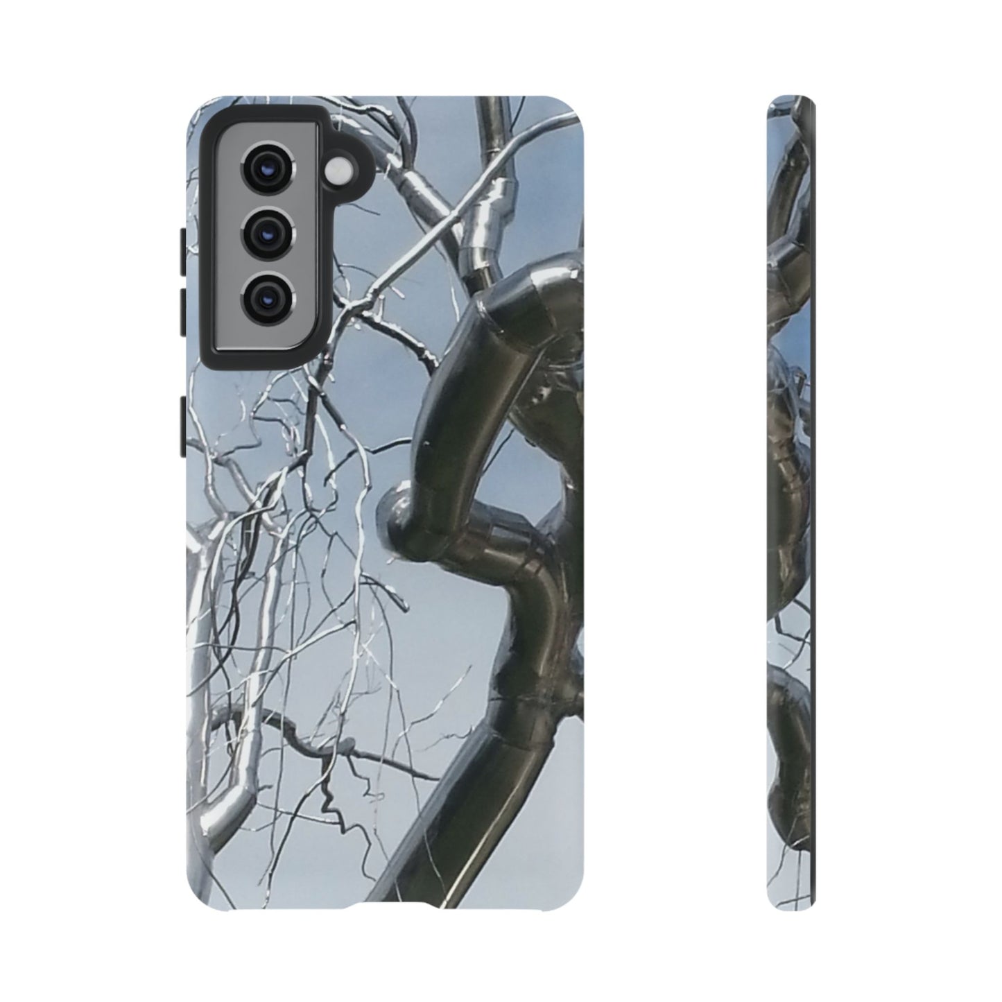 Phone Case - Durable Phone Protector with Bold Metal Nature-inspired Design