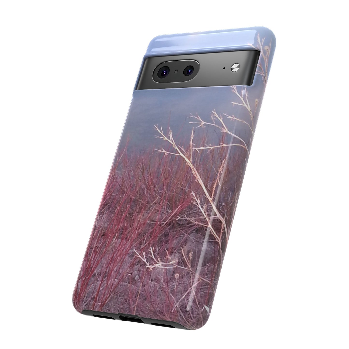 Phone Case - Nature-Inspired Winter Branches Coral Color