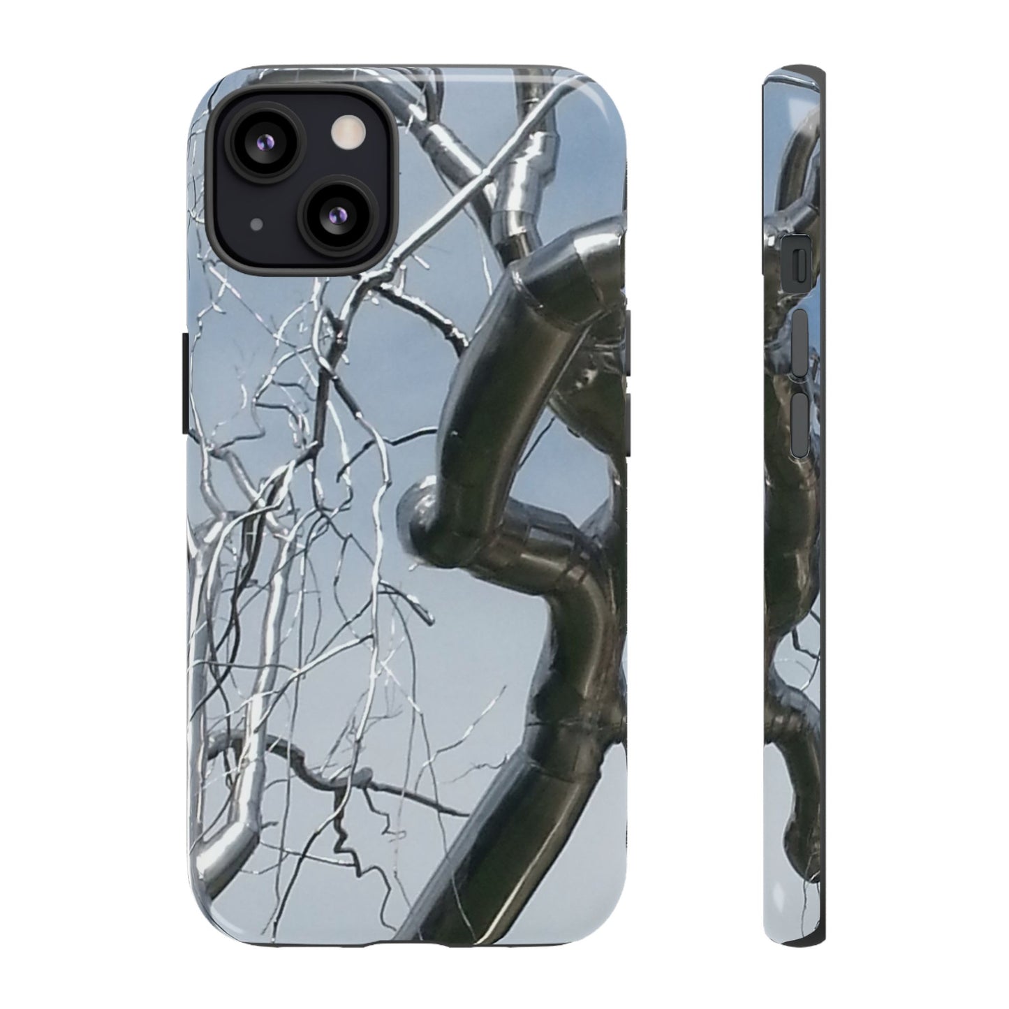 Phone Case - Durable Phone Protector with Bold Metal Nature-inspired Design