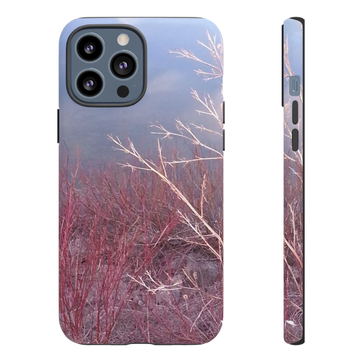 Phone Case - Nature-Inspired Winter Branches Coral Color