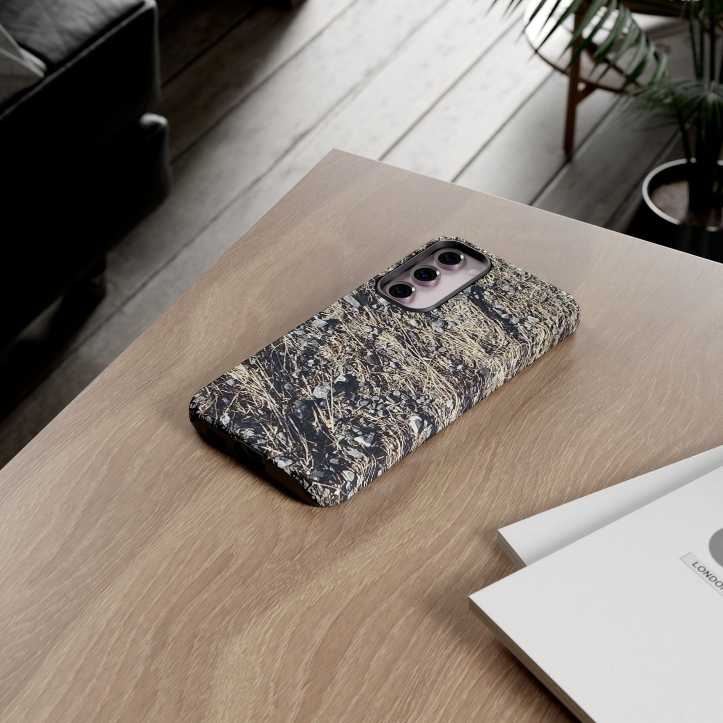 Phone Case -  Nature-Inspired Stone Bed Design for Outdoor Enthusiasts