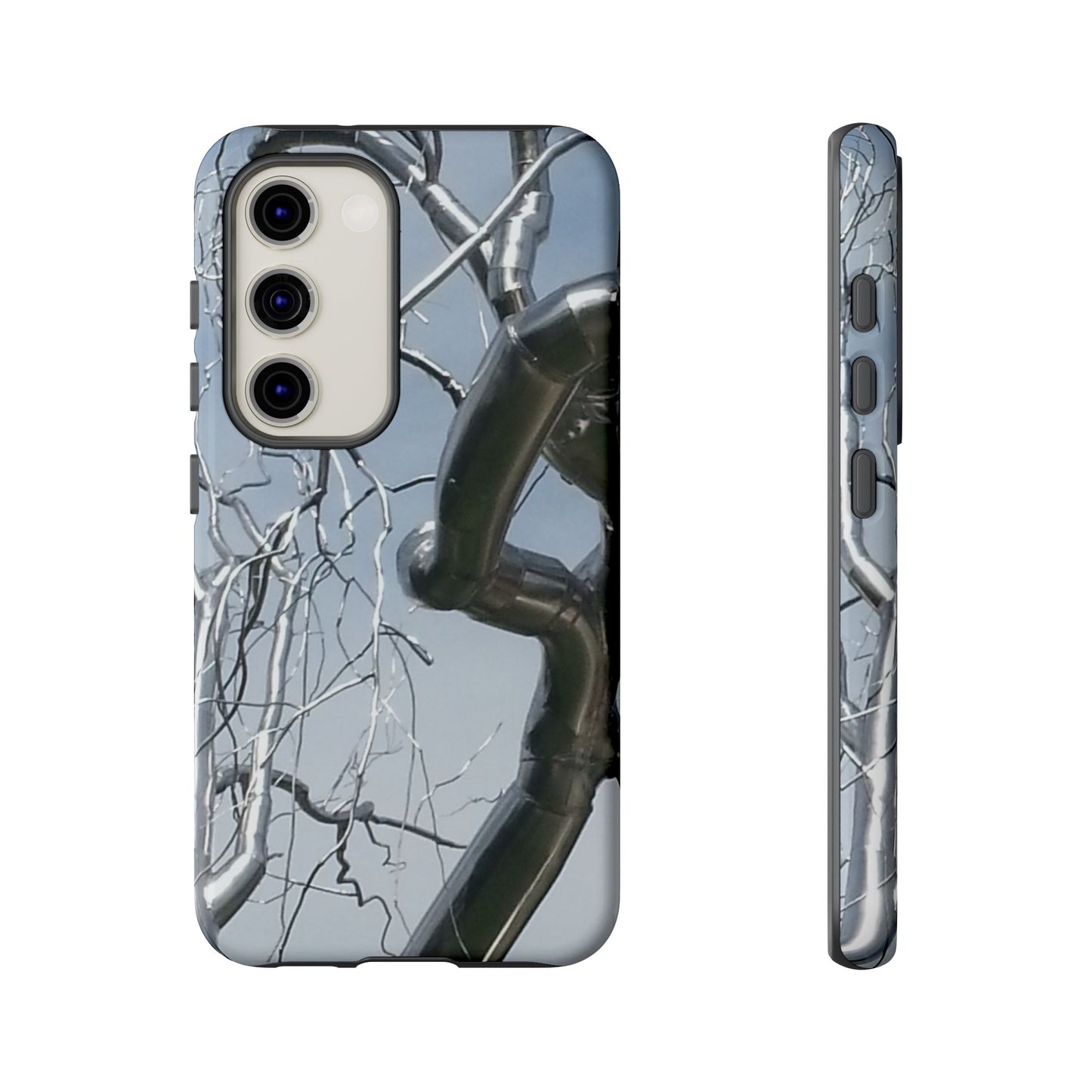 Phone Case - Durable Phone Protector with Bold Metal Nature-inspired Design