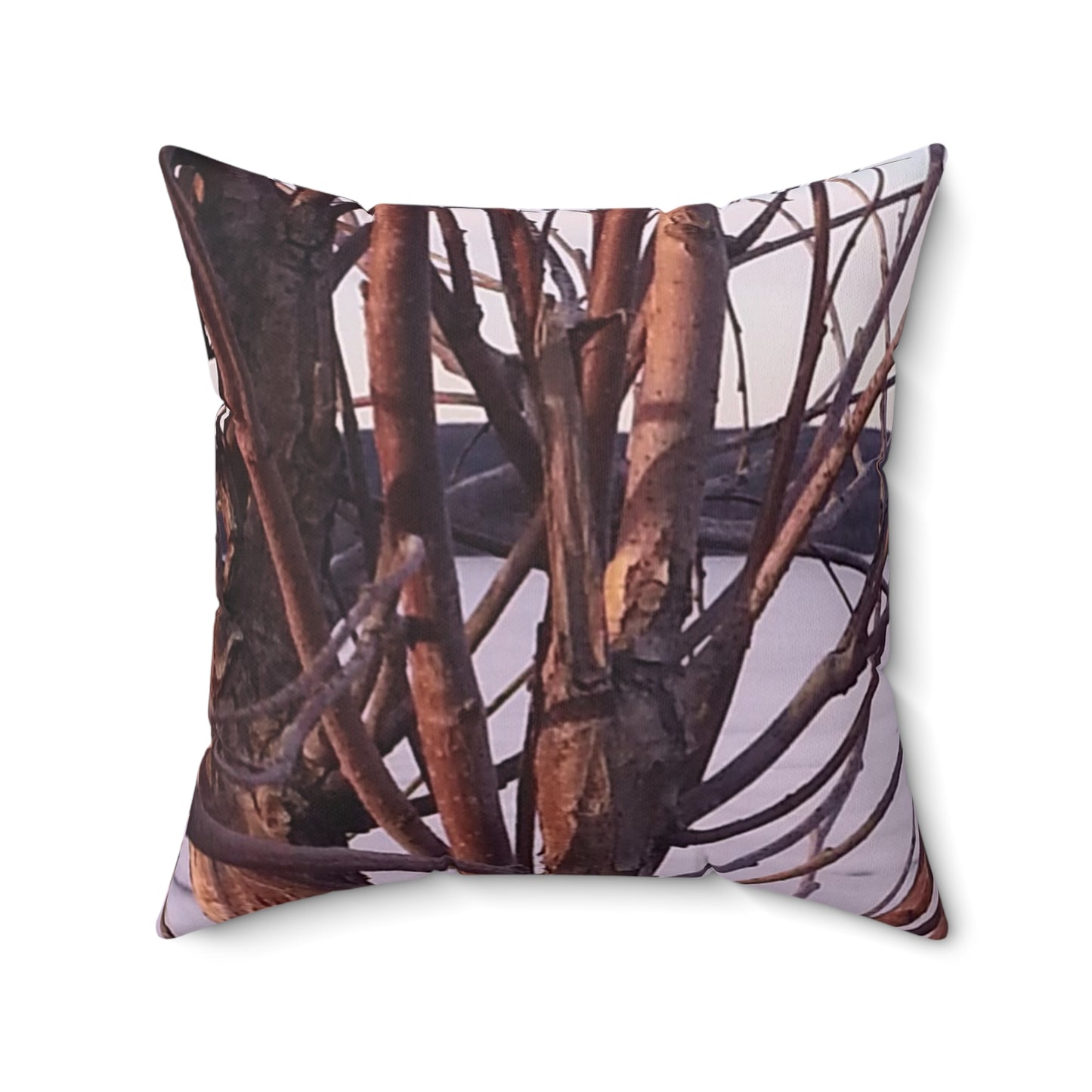 Pillow Nature-Inspired - Branches in Winter - Cozy Home Decor Accessory