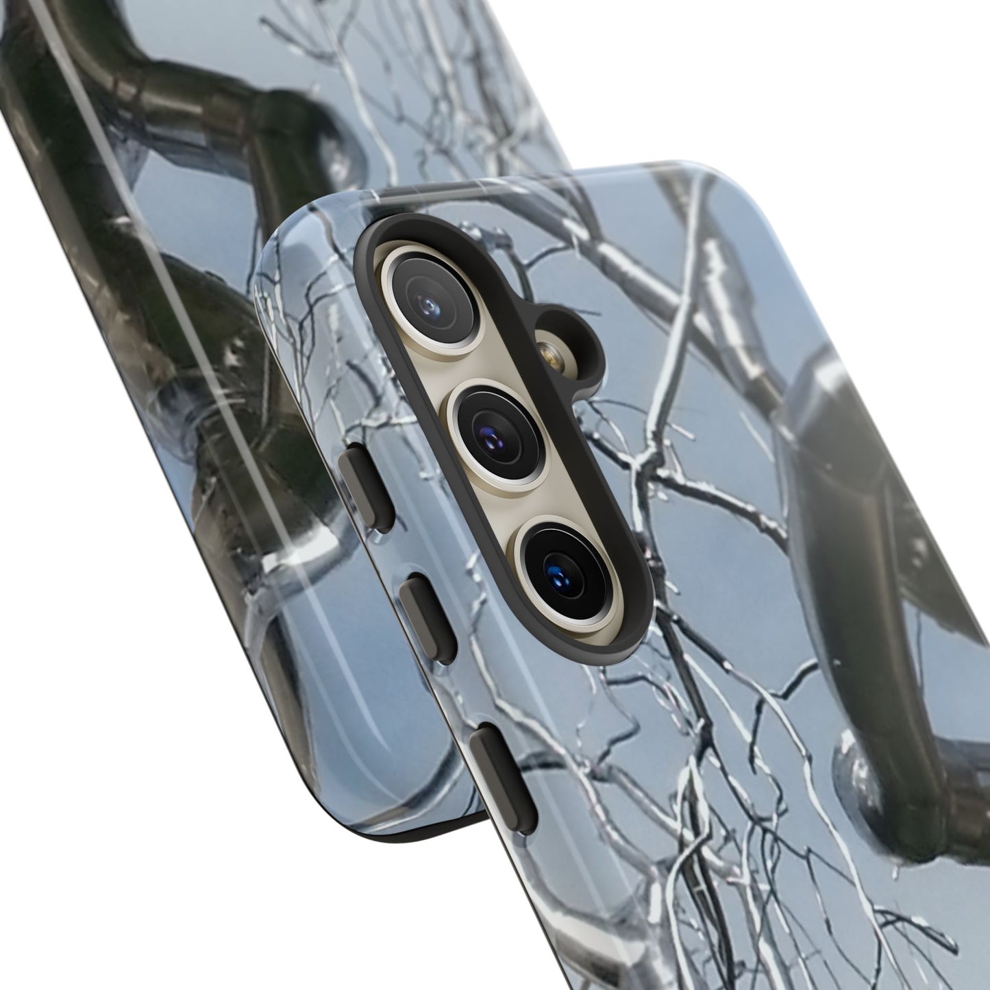 Phone Case - Durable Phone Protector with Bold Metal Nature-inspired Design