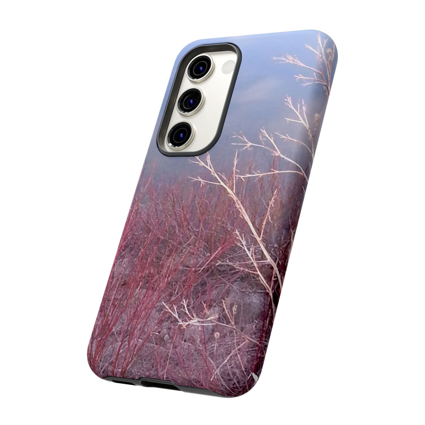 Phone Case - Nature-Inspired Winter Branches Coral Color