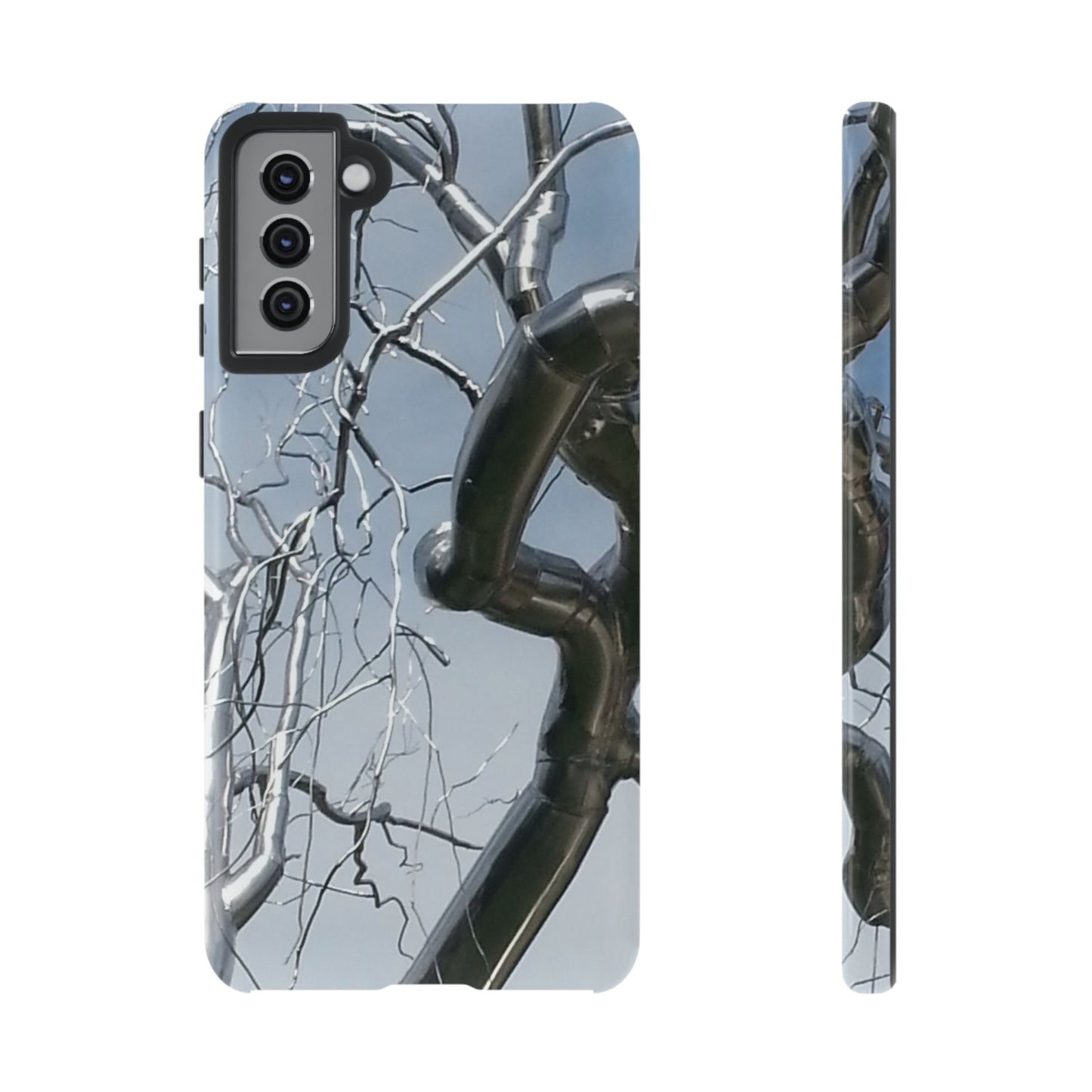 Phone Case - Durable Phone Protector with Bold Metal Nature-inspired Design