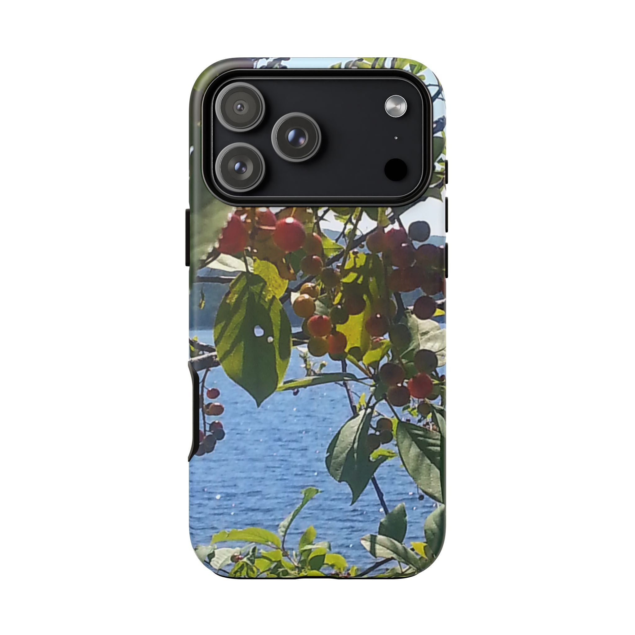 Crimson Pulse | Vibrant Crimson Berry Botanical Phone Case | The Flow Collection